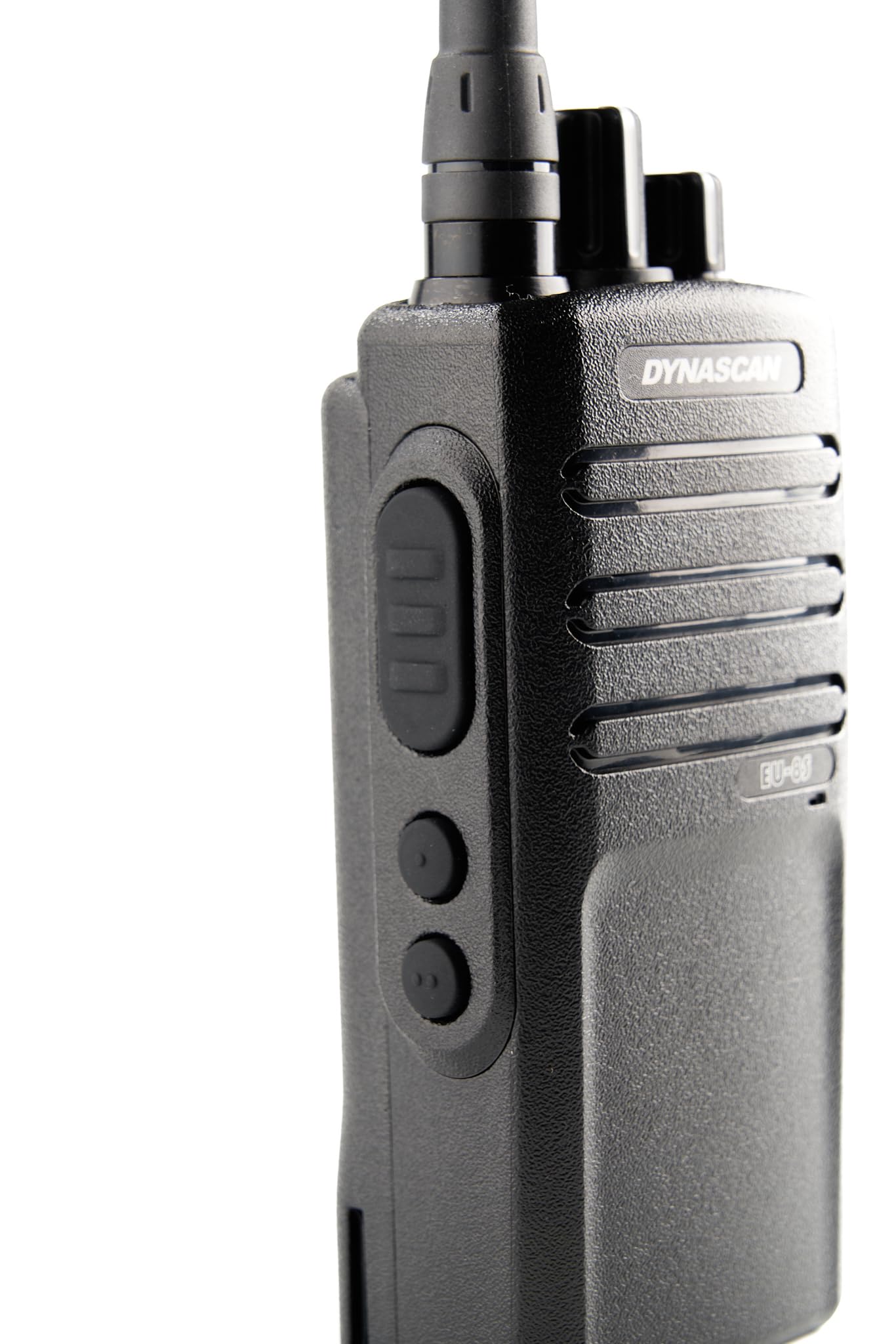 Dynascan EU-85 Walkie-Talkie PMR-446 Profesional - Transceptor de Uso Libre Sin Licencia, Chasis Metálico IP55, 16 Canales y Teclas Programables