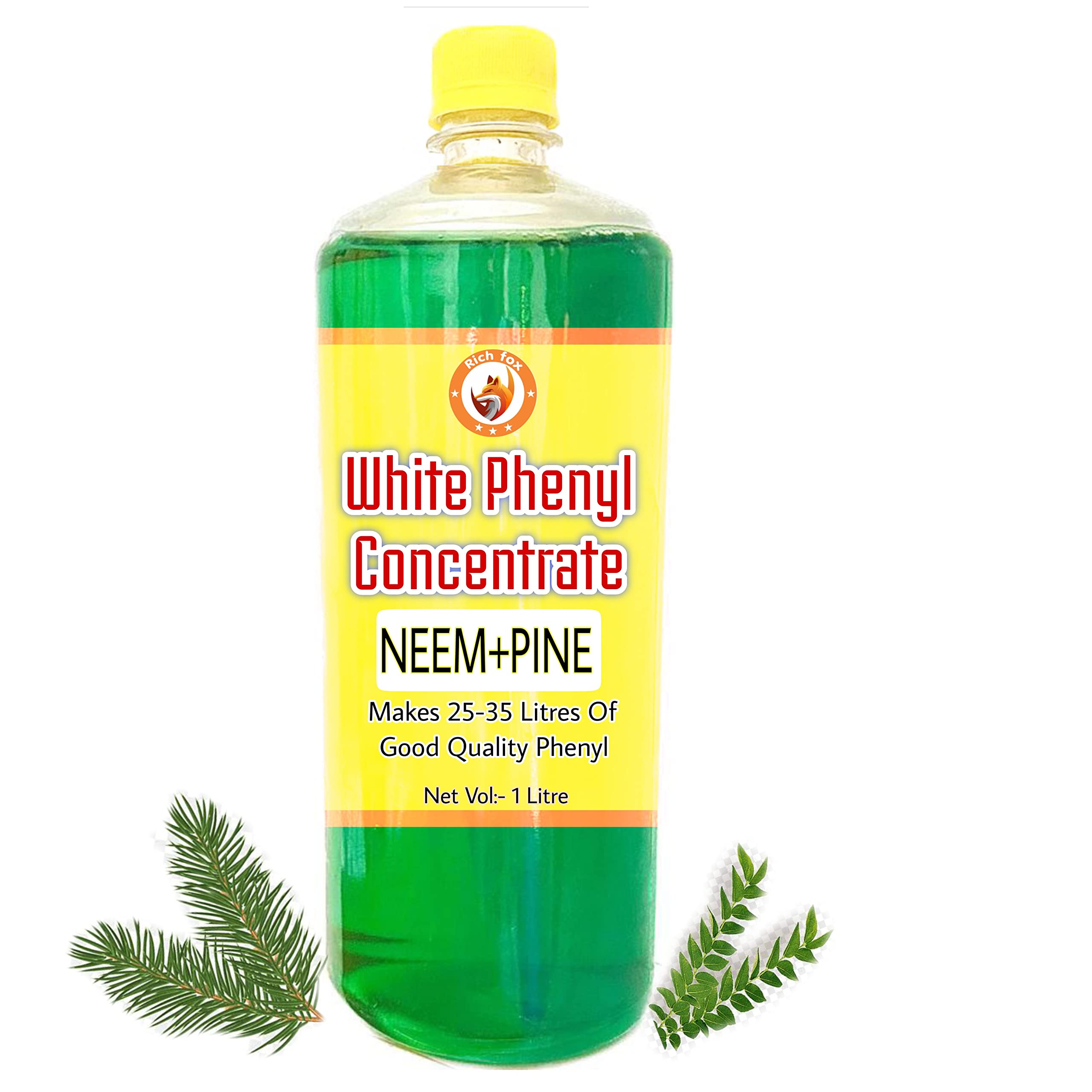Rich fox® White Phenyl Concentrate 1 Litre makes 25-35 litres of Good phenyl Neem+Pine Flavour (B0CCHWDC36) Amazon Price History, Amazon Price Tracker