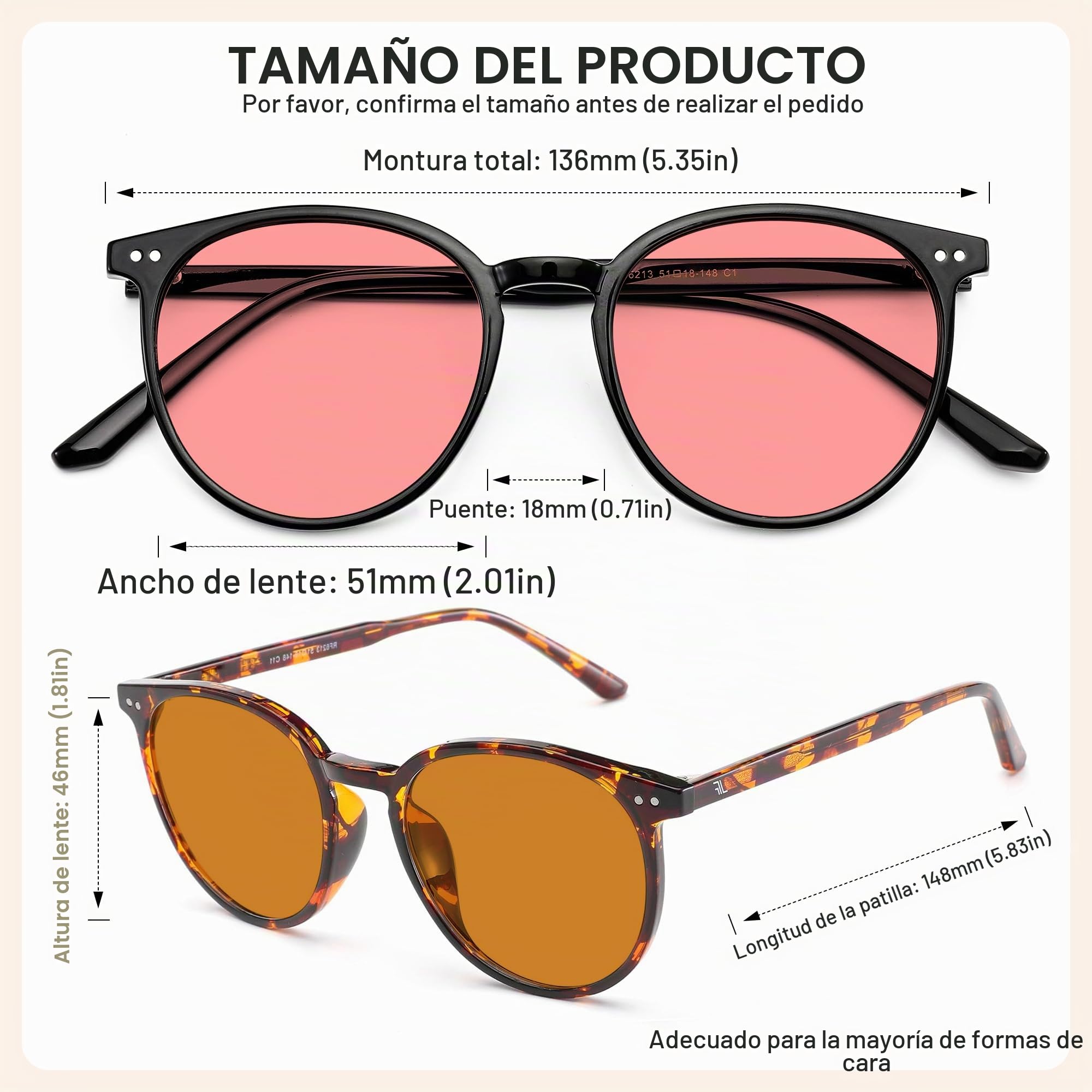 Gafas Filtro Luz Azul Redondas Unisex para Ordenador Pantalla