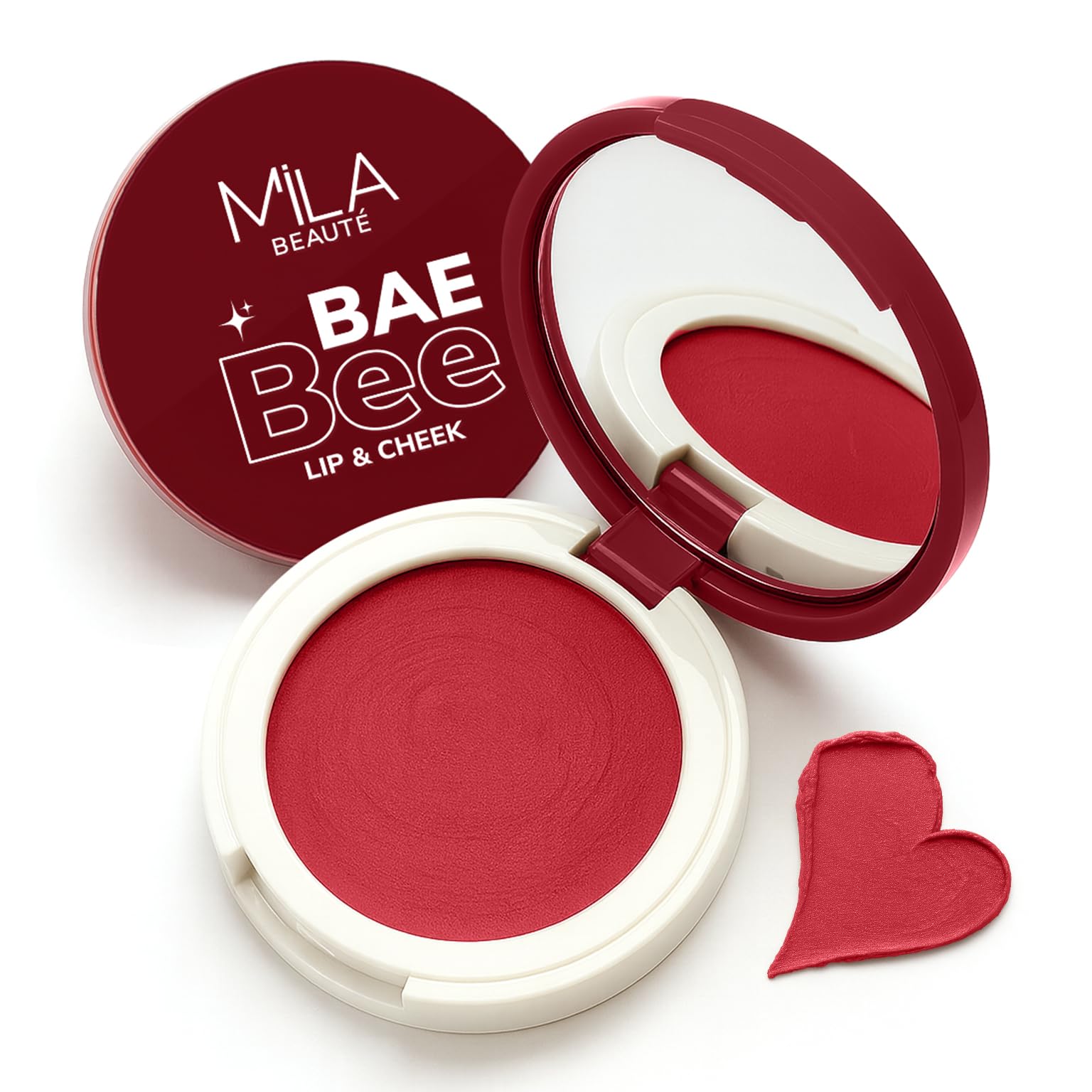 Mila Beaute BaeBee Lip & Cheek Tint I Creamy Formula, Matte Finish I Long Lasting I With Jojoba Oil (04 Fresh Red)-picture-38