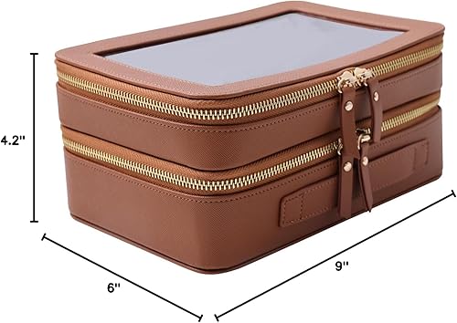 Miniatura 8 de Neceser de viaje transparente, neceser de viaje, bolsa de maquillaje, Marrón, Bolsa de cosméticos