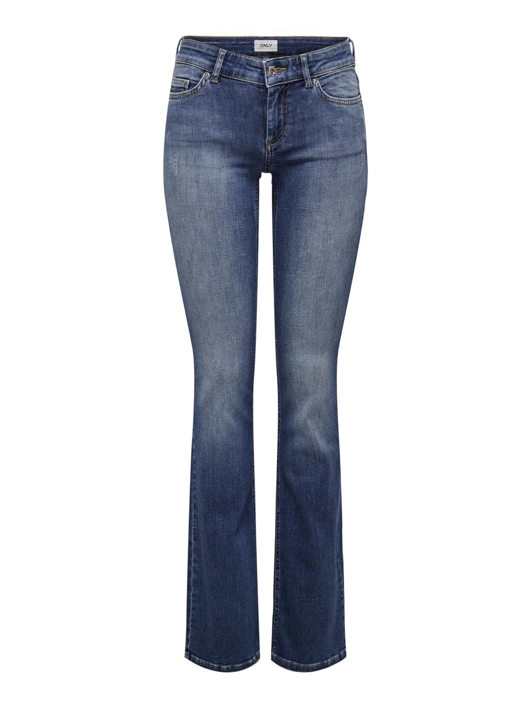 ONLY Women's ONLBLUSH LW Flared DNM REA1303 NOOS Jeans, Medium Blue Denim, L / 34L