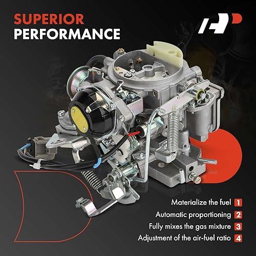 Miniatura 5 de A-Premium Carburador de 2 barriles compatible con Nissan Pathfinder 1987-1988, 720 1983-1986, Pickup 1994-2004, Bluebird 1984, Datsun 1985, Atras