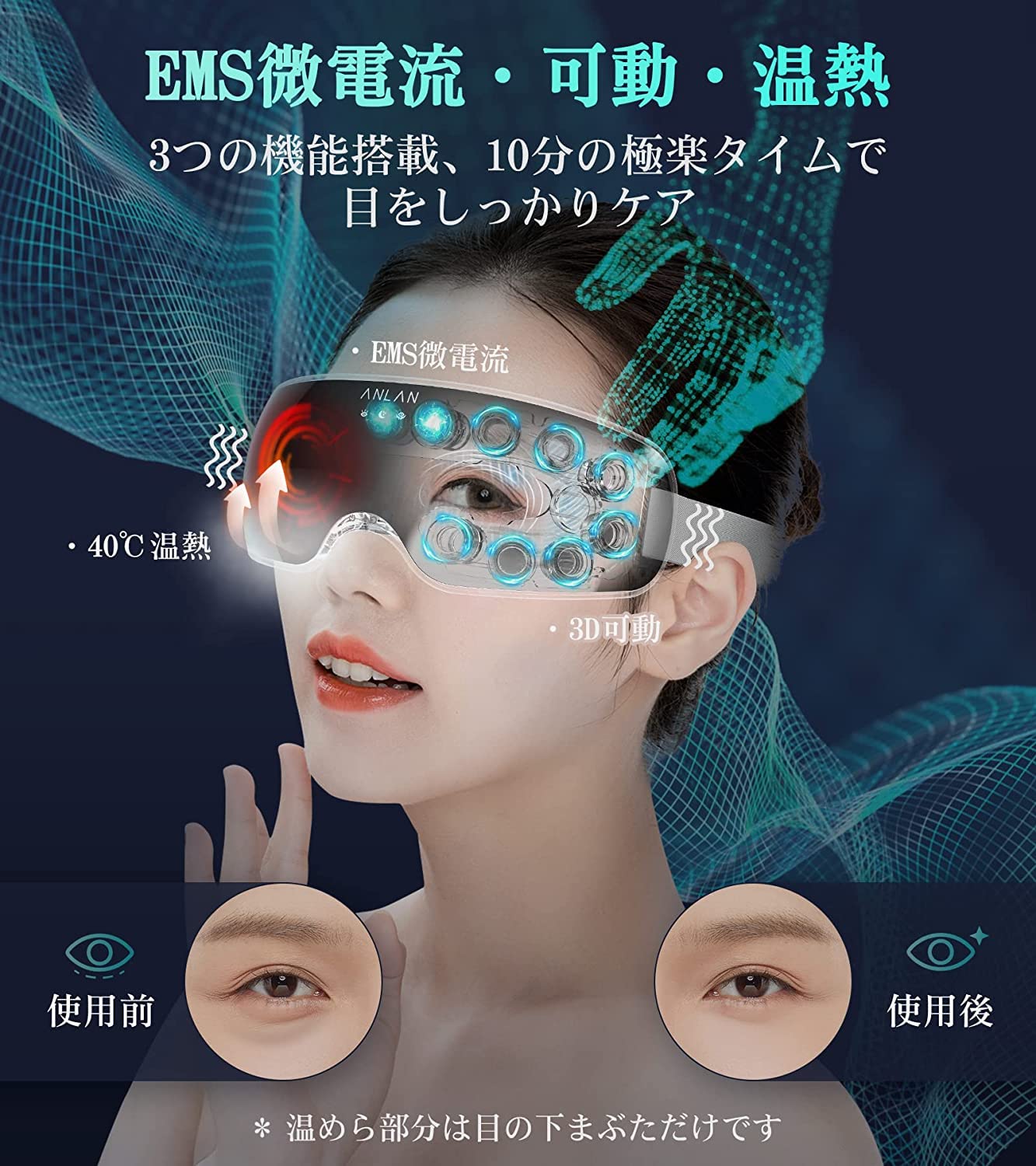 Amazon | ANLAN 可視 アイウォーマー 目元エステ エアアイウォーマー