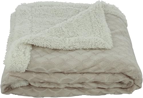Elegance Linen Luxury Micro-Sherpa - Manta 500 x 598in diseño de ondas de felpa Elegance Linen Luxury Micro-Sherpa - Manta 500 x 598in diseño de ondas de felpa