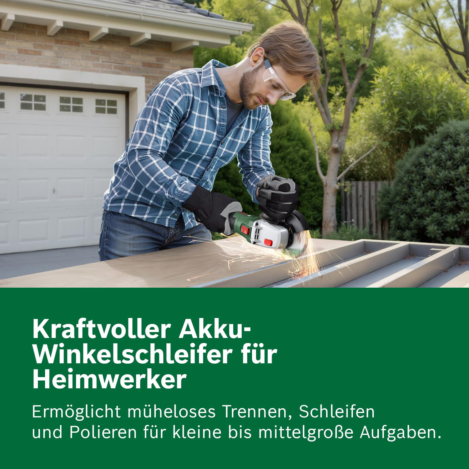 Bosch 18V System Akku-Winkelschleifer PWS 18V-70 (Für kleine bis mittlere Trenn- und Schleifarbeiten; Scheibendurchmesser: 115 mm)