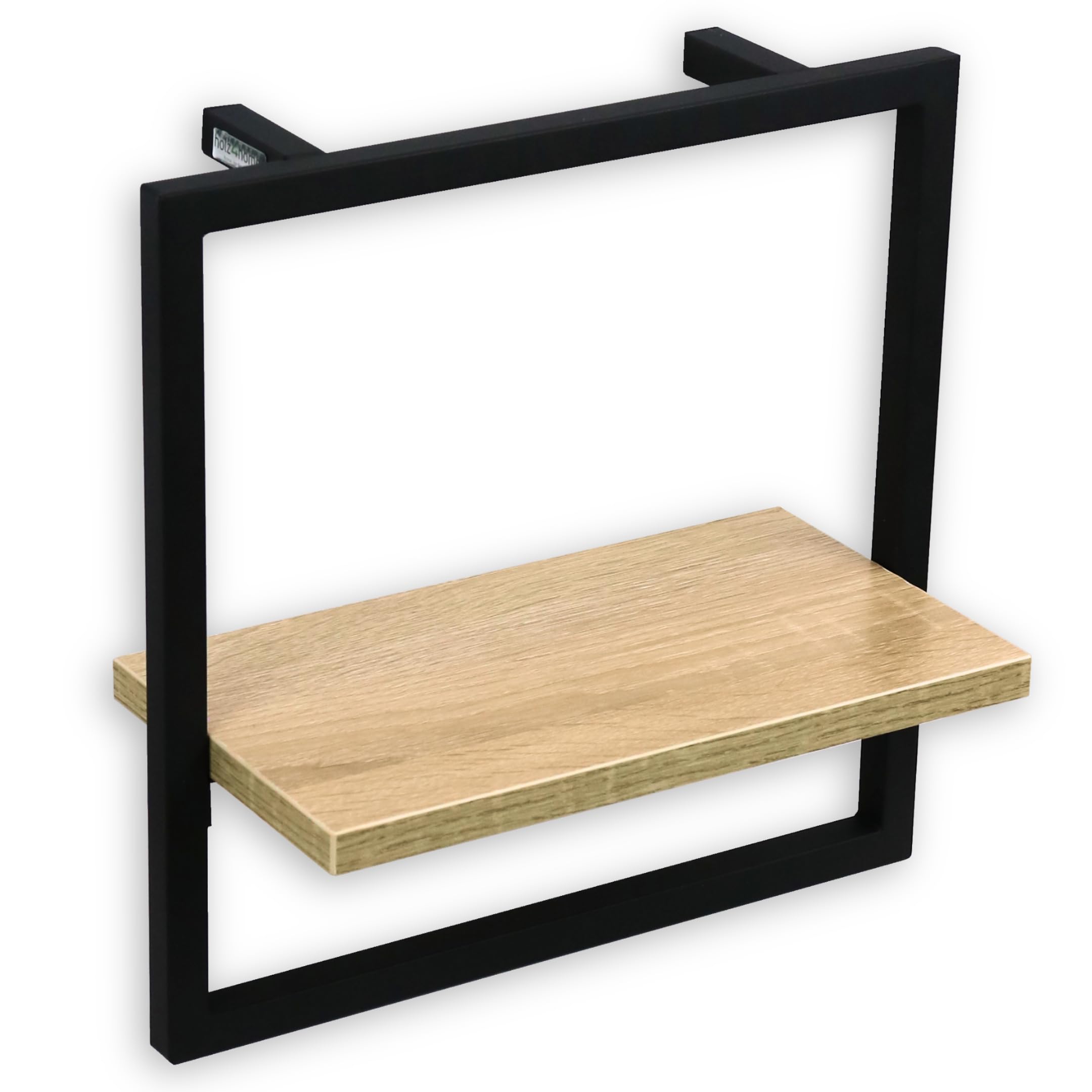 holz4home Wandregal Small Schwarz gerahmt 30x15x30 cm