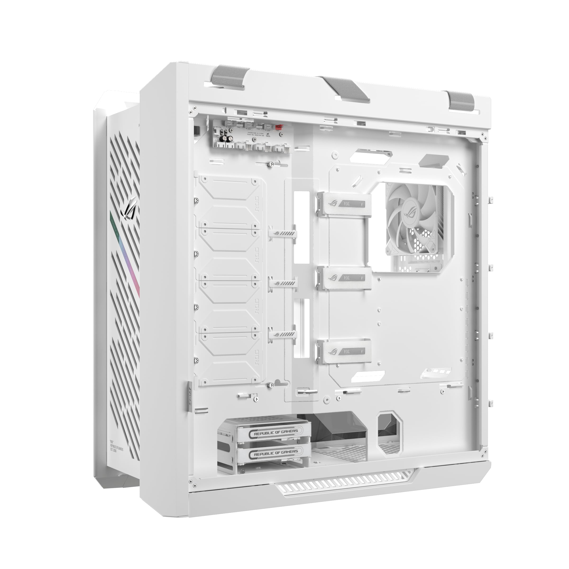 ASUS ROG Strix Helios II White Edition EATX - Carcasa para PC de Media Torre para Juegos, con Paneles Laterales de Vidrio Templado duales, Soporte para GPU de hasta 450 mm de Largo, Soportes para