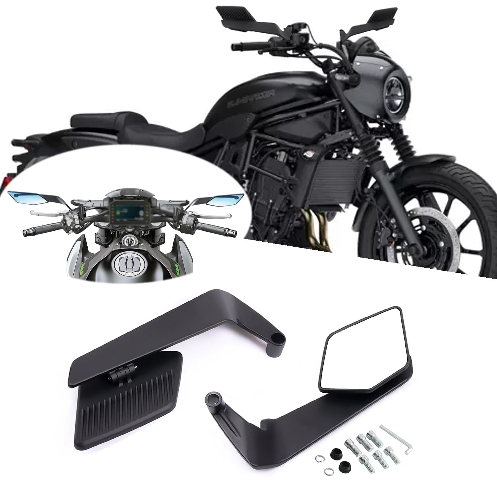カワサキ純正 エリミネーター用 サイドミラー Webike | KAWASAKI純正部品 カワサキ純正部品 ミラーアッシ，RH
