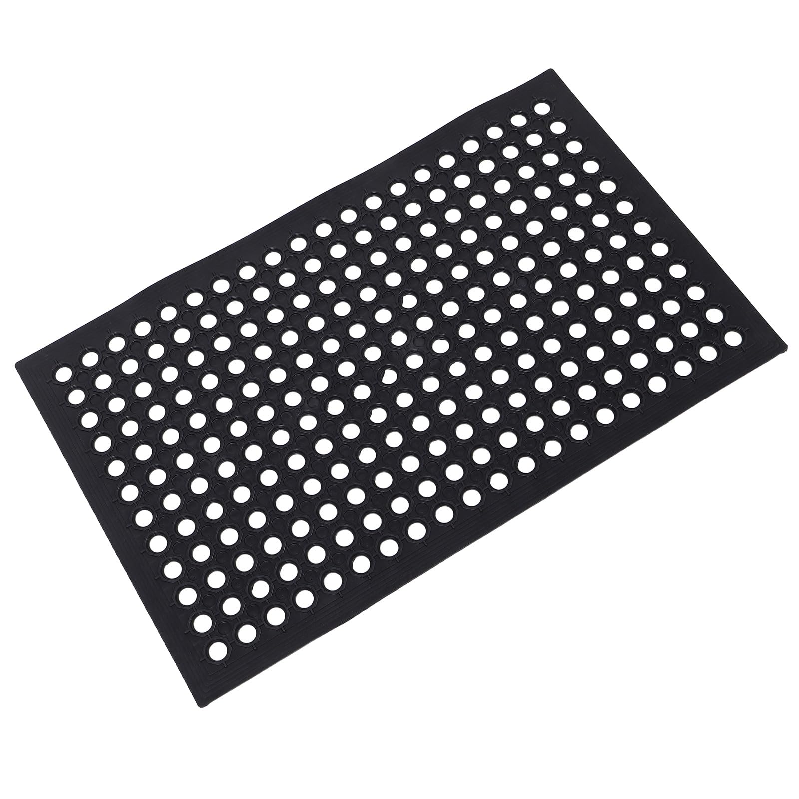 Alfombra de cocina antideslizante TIDTALEO de goma negra con protección de bordes resistente al agua
