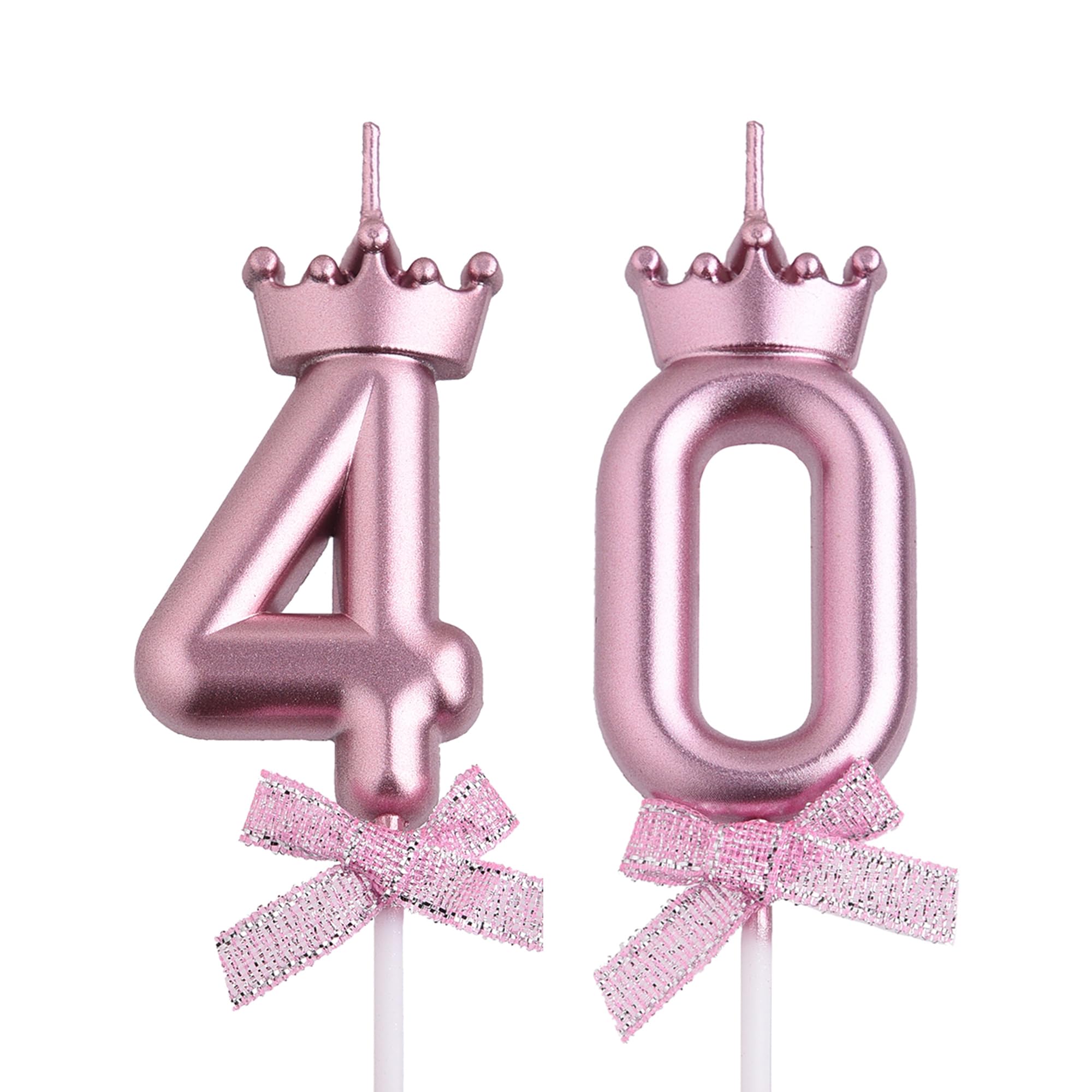 Velas de cumpleaños número 40, velas de cumpleaños con números de 40 años para hombres y mujeres, decoración de tarta de feliz cumpleaños, regalos para la celebración del 40 aniversario de boda
