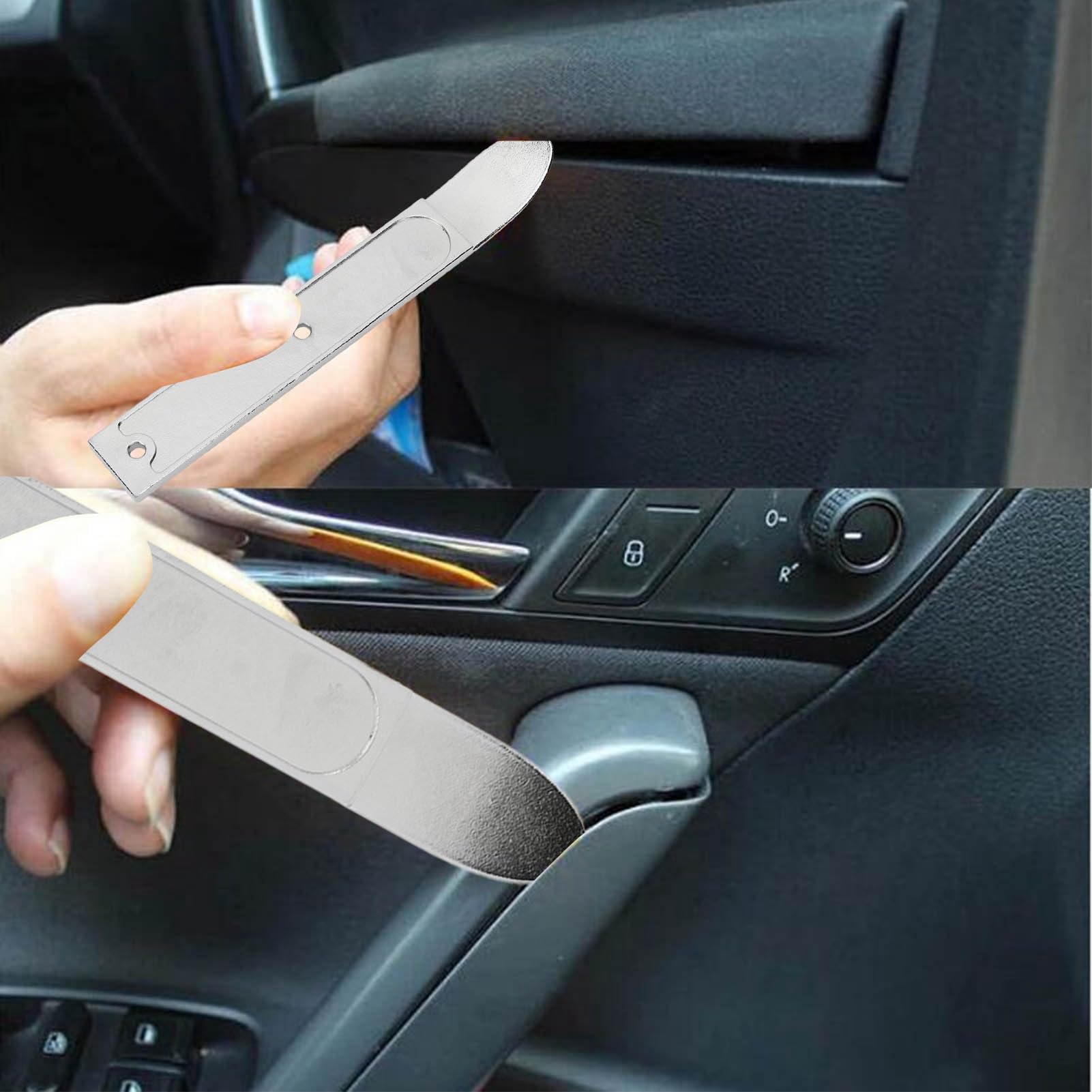 3pcs Sheet Metal Skin Wedge Pry Bar Tool,Pocket Pry Bar, Car Trim Removal Tool Kit, Paneling,Easily Removes Trim, Sheet Metal, Fasteners, and More