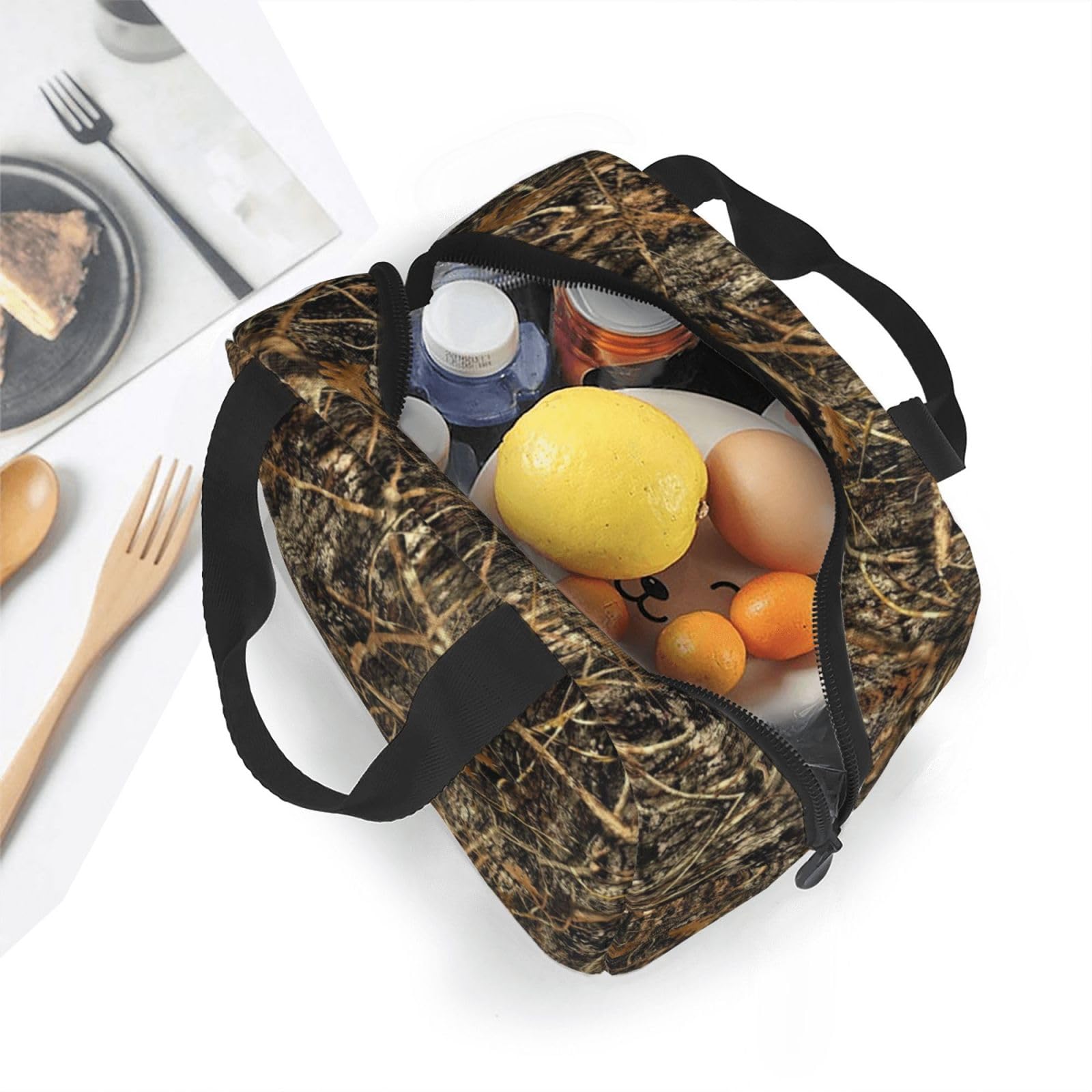 WURTON Borsa per il pranzo con stampa di zucca di Halloween fantasma