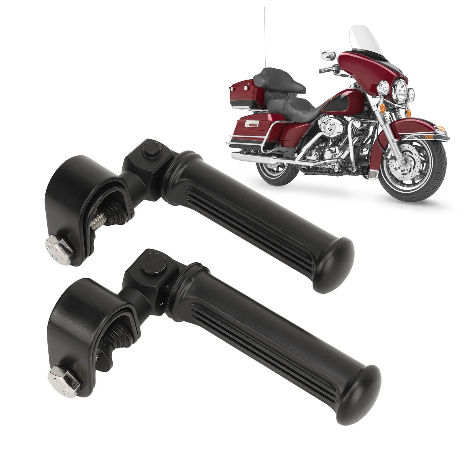 Podnóżki Motocyklowe, 2 szt. Podnóżki Zaciskowe Osłony Silnika Ze Stali Nierdzewnej 25 Mm do 32 Mm Łatwa Instalacja dla Motocykli (BLACK)