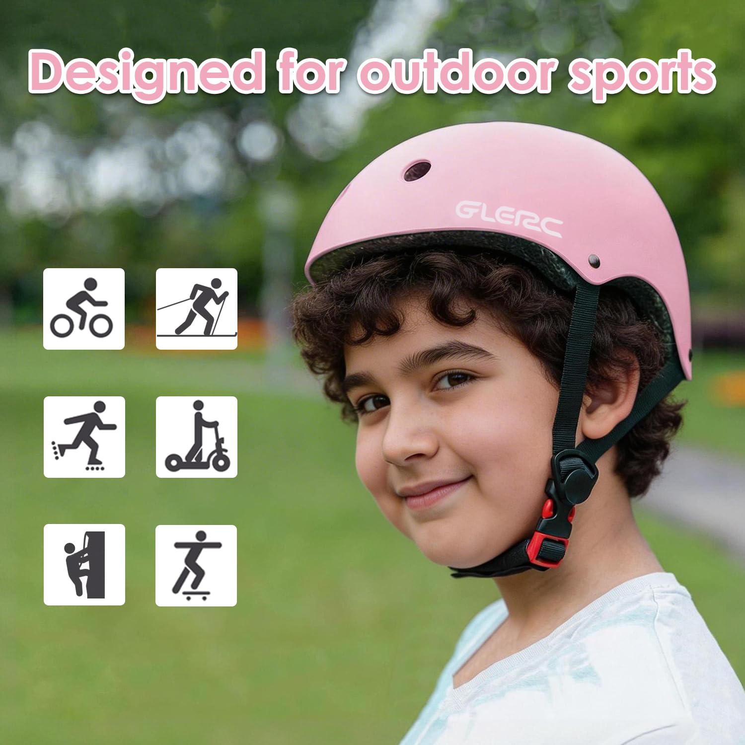 Glerc Kinder Fahrradhelm, geeignet für Fahrrad, Scooter & Skate geeignet, für Jungen und Mädchen von Kleinkind bis Jugend, Kopfumfang verstellbar und Mehrfarbig