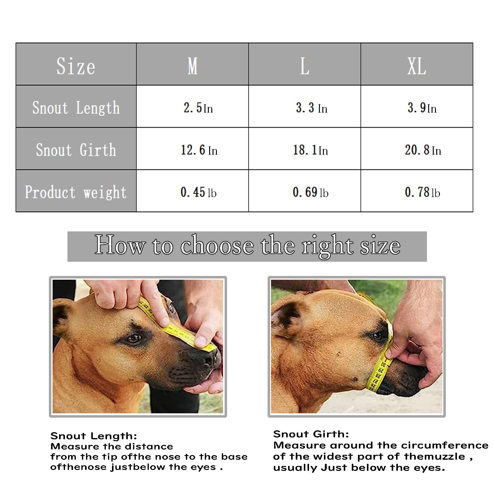 Bozal para perro: canasta de metal ajustable y duradera, bozal de cuero, bozal para perros grandes, cesta que permite jadear y beber, cómodo, ligero, bozal para perros de tamaño mediano, perros