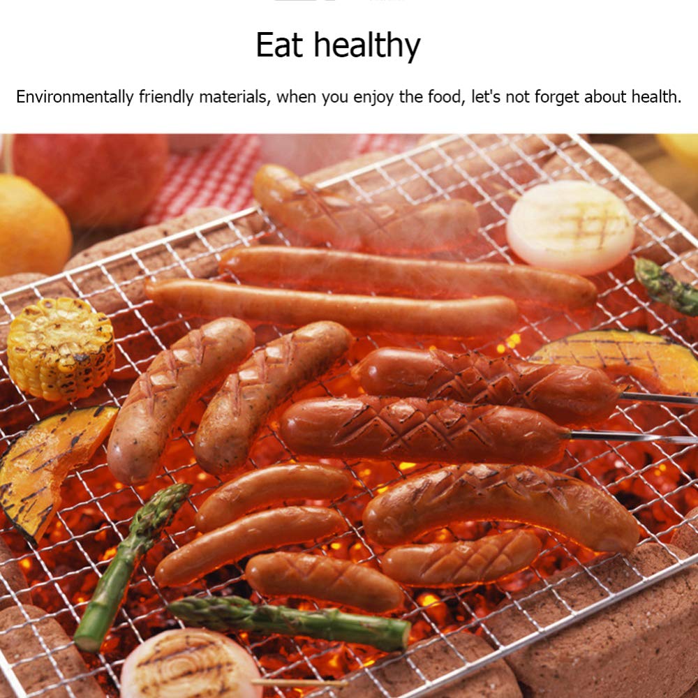 Barbecue Grill Carbone Portatile, Barbecue Grill Pieghevole in Acciaio Inox per 1-3 Persone, Utensile Barbecue BBQ Pieghevole per Cucina All'aperto, Picnic, Campeggio,35 * 27 * 20CM