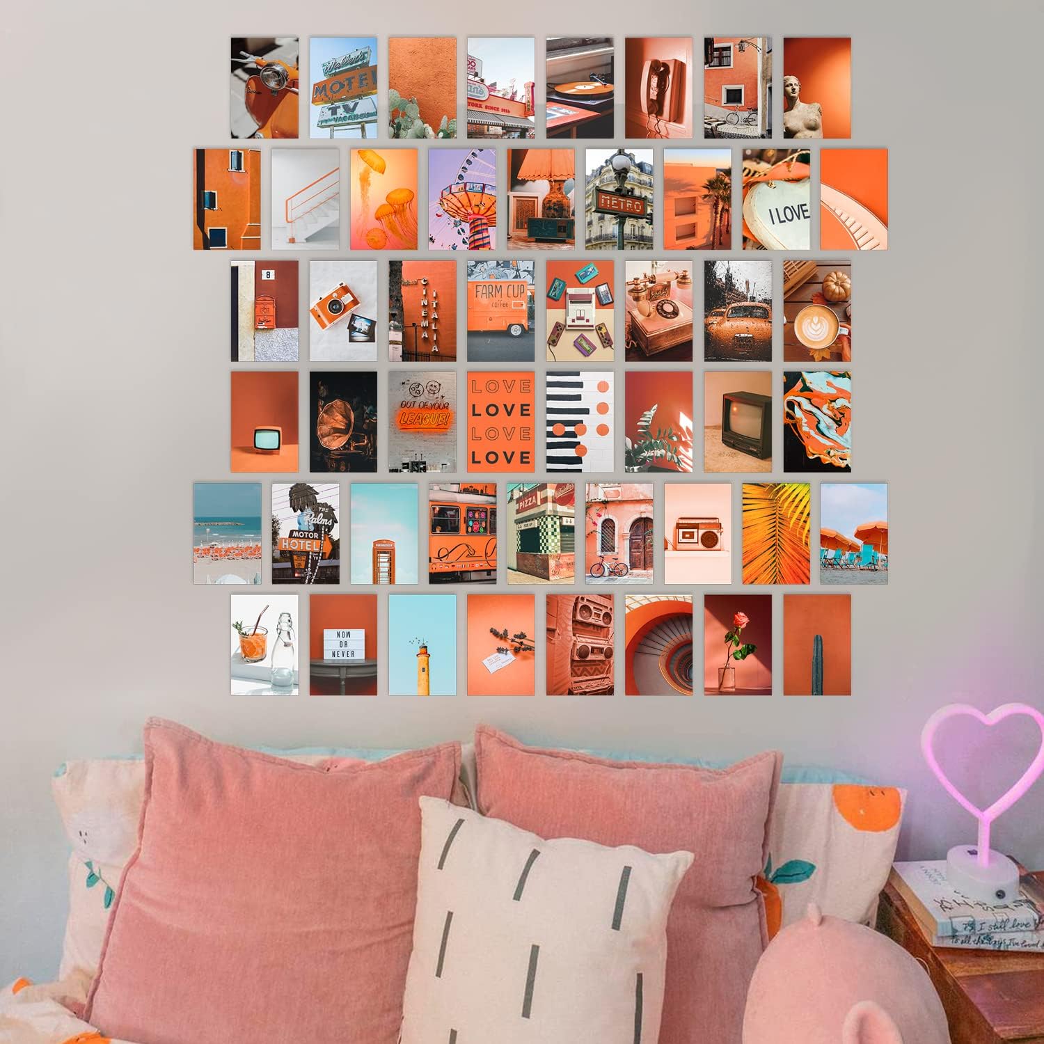 Wall Collage Kit Aesthetic Pictures Vintage 50 Set 4×6 Inch Photo
