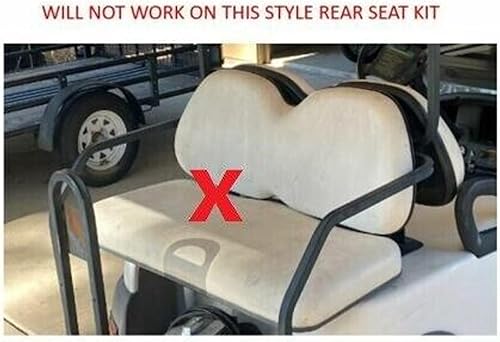 Vista 198 de Huskey - 4 fundas de asiento para carrito de golf delanteros y traseros para Club Car Precedent 2004+, modelos Tempo 2017+ G&E, negro de dos tonos