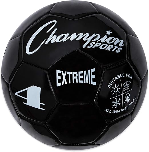 Champion Sports EX4BK Extreme Soccer Ball Size 4 Black, Soccer Balls Amazon Canada