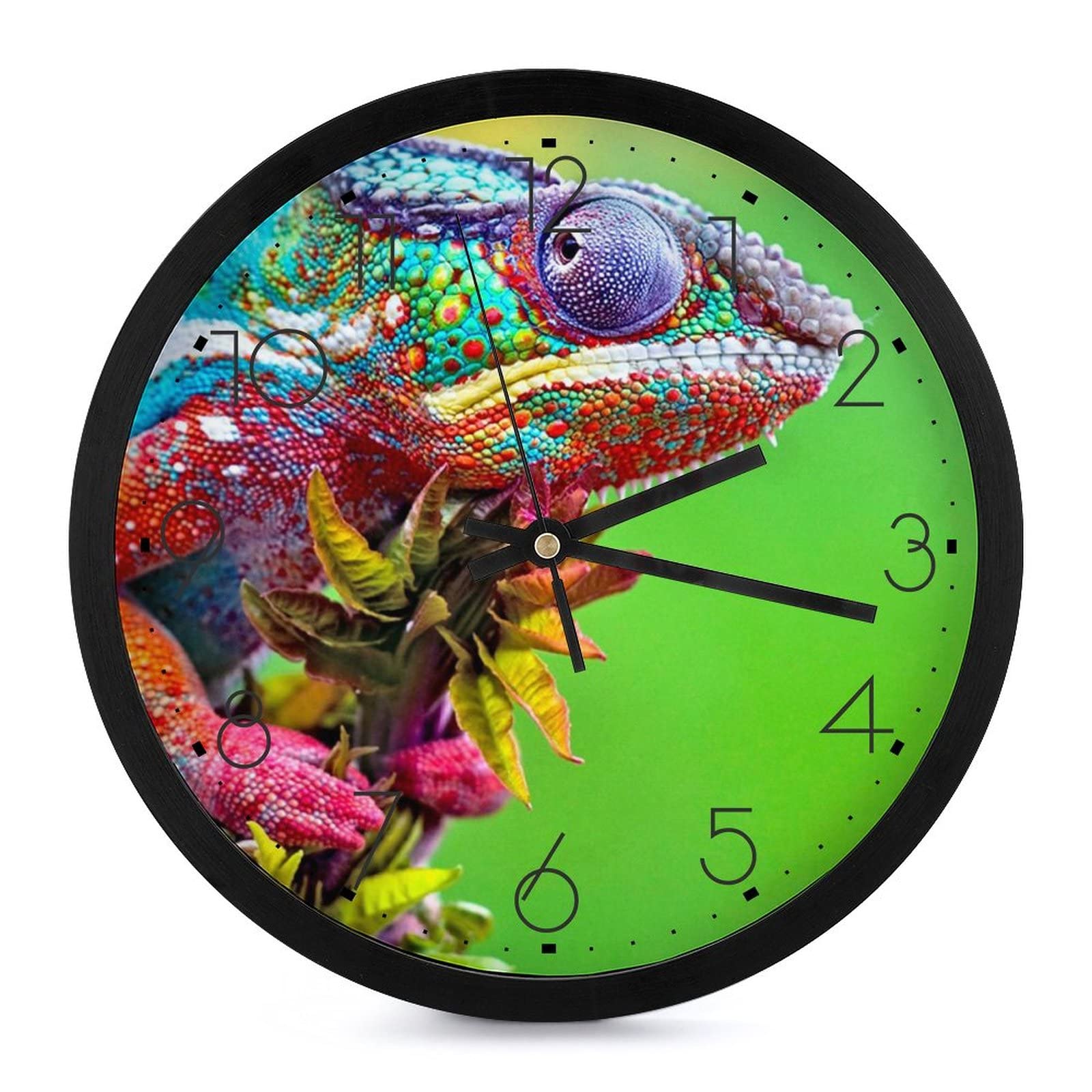 Horloge muette caméléon moderne de 25.4cm pour éliminer le tic-tac
