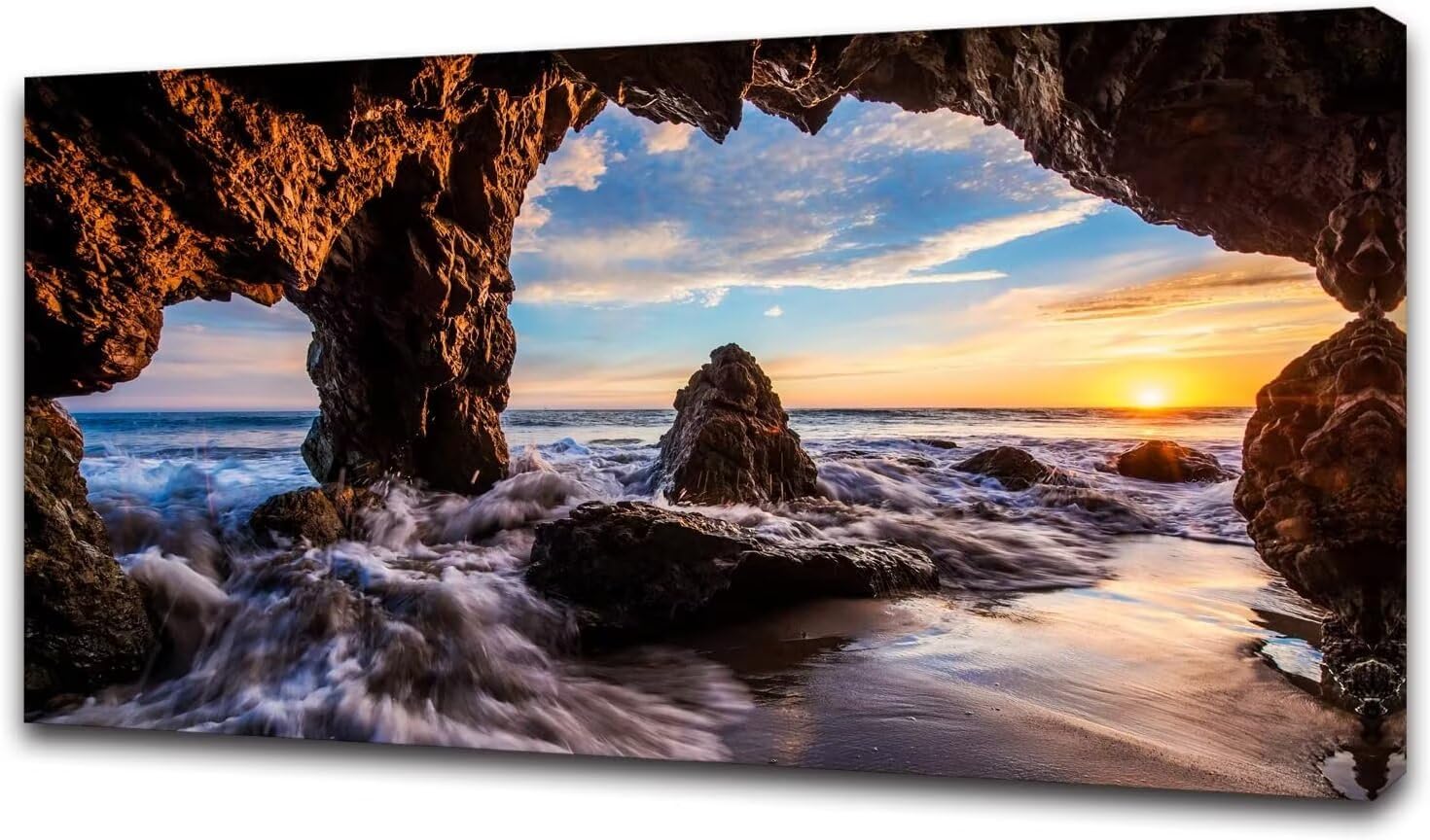 Ozean Wellen Szenerie Diamond Painting Erwachsene Groß XXL 60x180cm, DIY 5D Diamant Painting Bilder kinder Malen Nach Zahlen Set, Diamond Art Full Diamant Malerei Kunst für Home Wand Dekor G-267