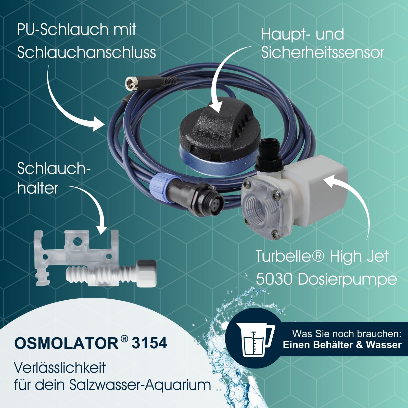 Pompa Per Acquario Tunze Silence 1073.060 – 5000 L/h – Basso Consumo 38-85 W – Per Acqua Dolce E Marina – Silenziosa E Regolabile