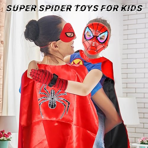 Miniatura 4 de Dolanus Juguetes de araña para niños de 3, 4, 5, 6, 7, 8 años, disfraces de superhéroe para niños, juguetes de superhéroe, juguetes de superhéroes