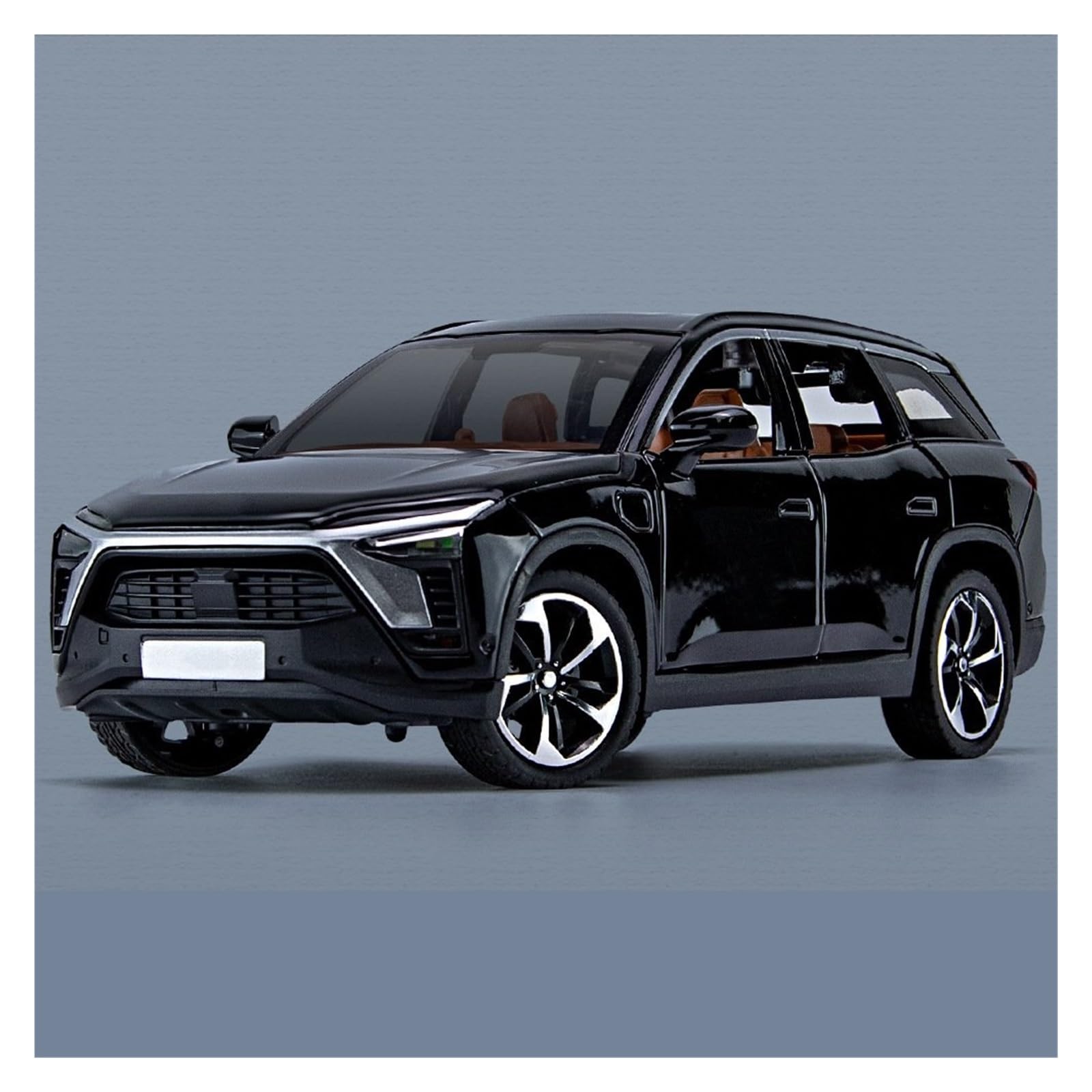 UIFCOG Die Cast Collectible Car Model 1:24 For NIO ES8 Alloy Metal Diecast Car Model Display Ornaments(Black)