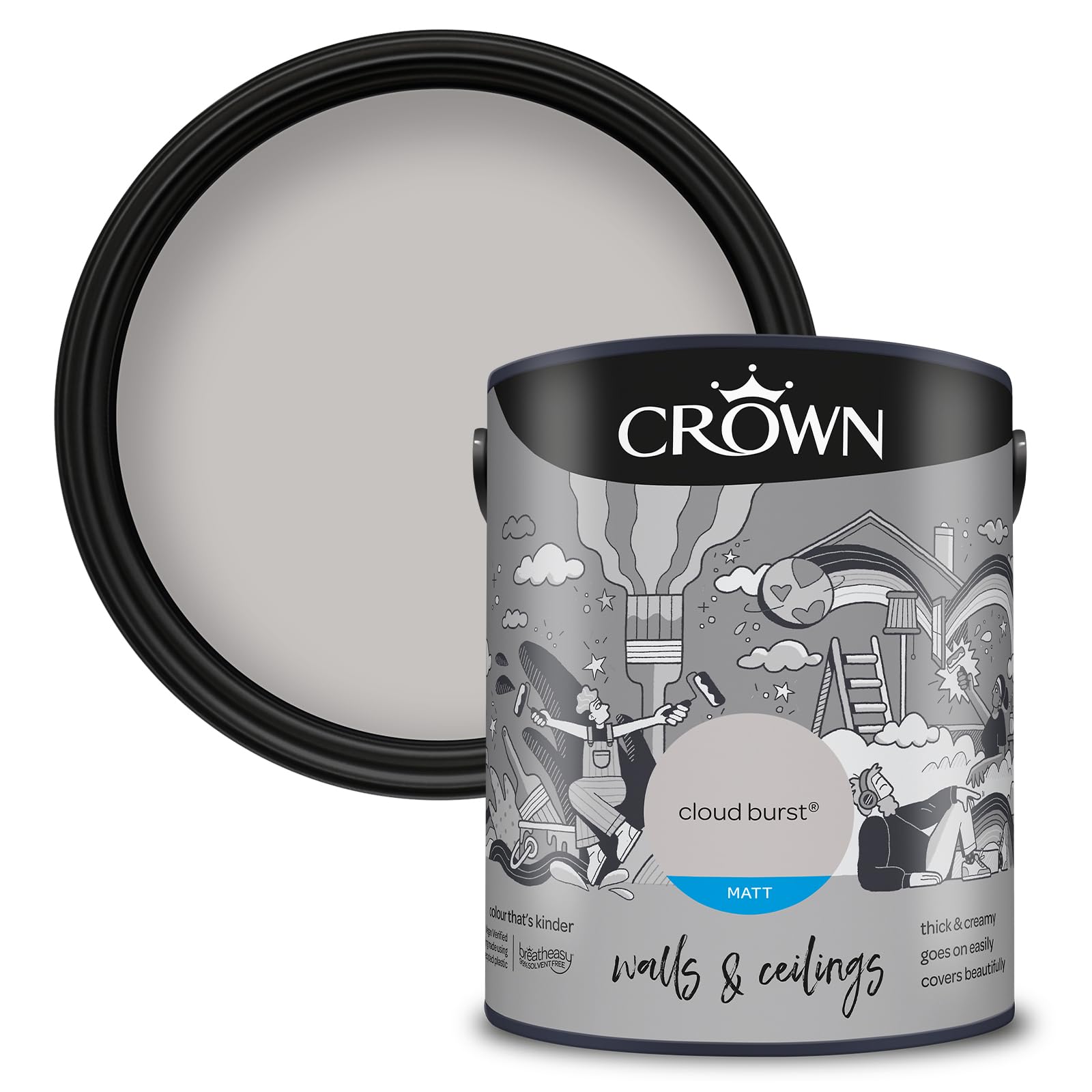 Crown Retail Core Emulsion Matt Cloud Burst 5 L