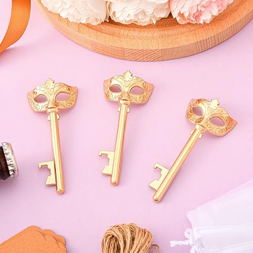 Miniatura 7 de YKLIGTN Abrebotellas con diseño de máscara de 24 piezas para fiesta de máscaras, recuerdos de boda, decoraciones de fiesta de despedida de soltera,