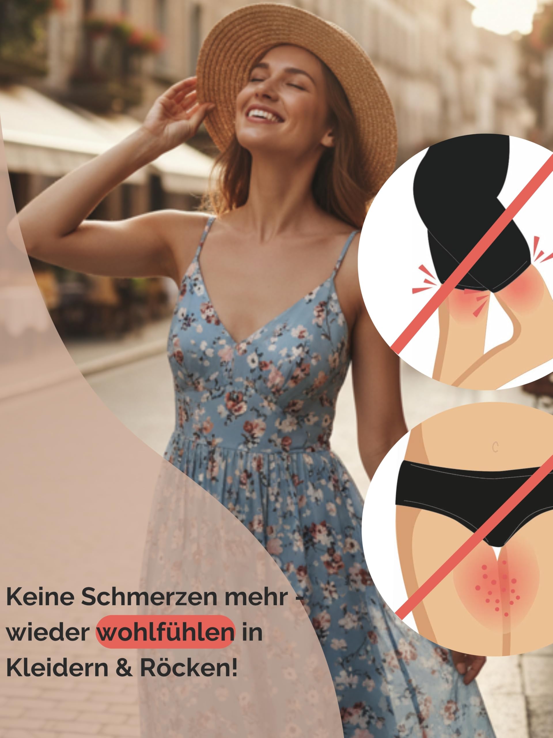 TONEST Shapewear Damen - Bauchweg Shaping-Miederhose - Mid Waist - Figurformender Slip mit Bein - Shape- Radlerhose - 1300-MS-FC