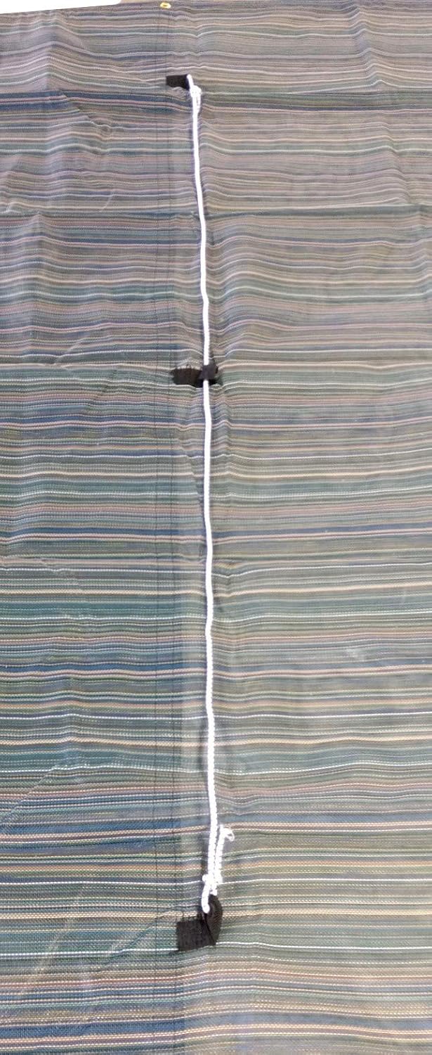 Kym Industries 9'8" X 28' Multi Mesh Auto Tarp with Retractable Flaps. Pioneer/O'Brian Replacement