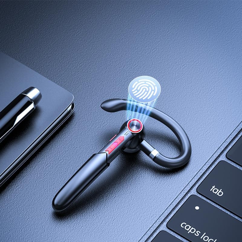 eppfun Bluetooth Earpiece Wireless CVC8.0 Headset for Cell Phone Dual Mic Noise Canceling Handsfree Phone Earpiece with Mute for iPhone Android Home Office Driving