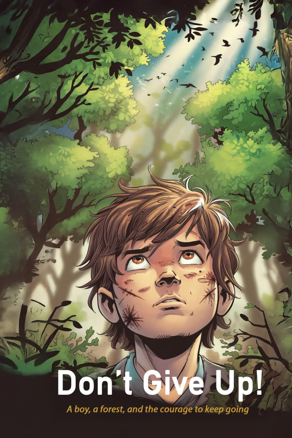 Don't give up!: A boy, a forest, and the courage to keep going
