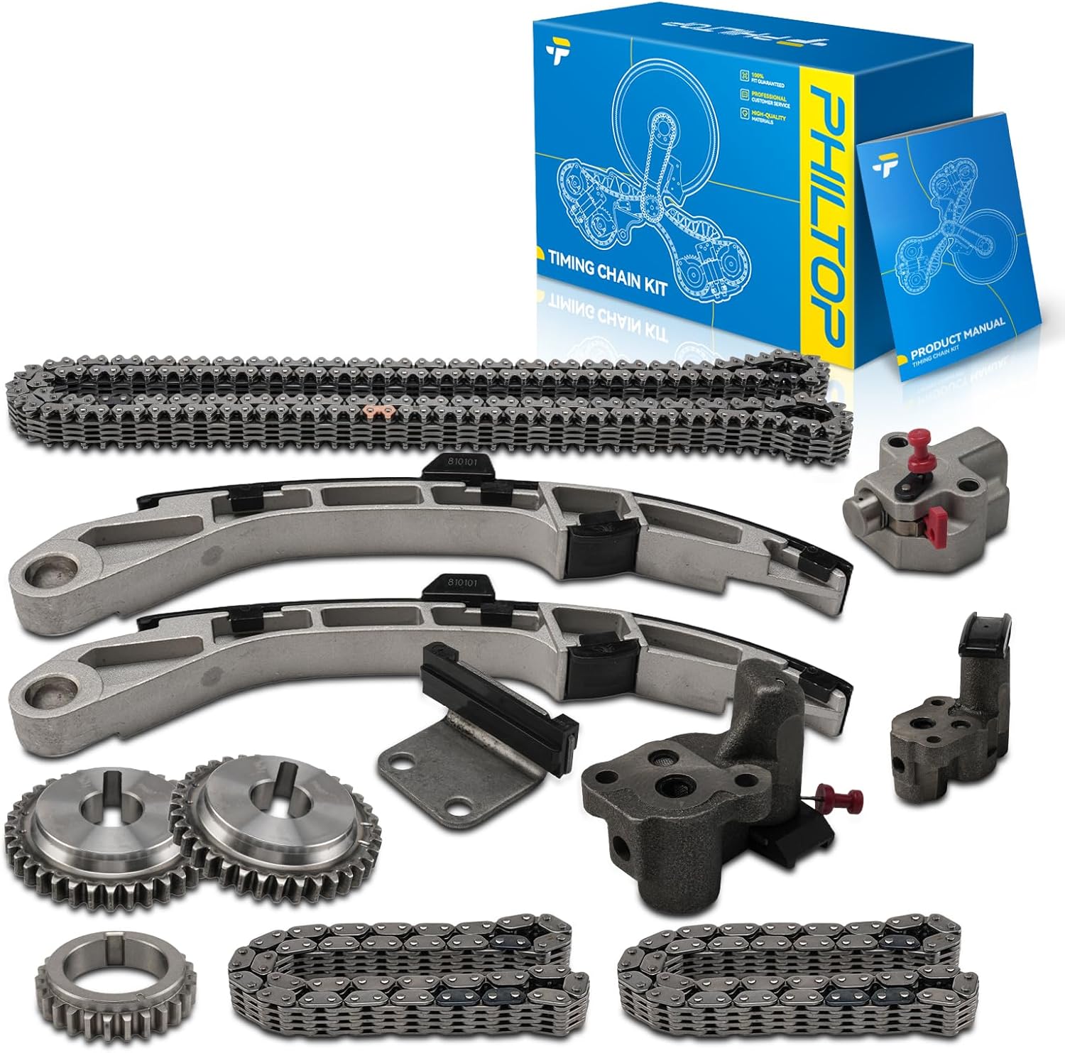 PHILTOP Engine Timing Chain Kit for 2003-2007 INFINITI G35, 2003-2007 Nissan Murano, 2003-2007 Nissan 350Z, 2003-2008 INFINITI FX35, 2006-2008 INFINITI M35, Nissan Maxima, INFINITI I35
