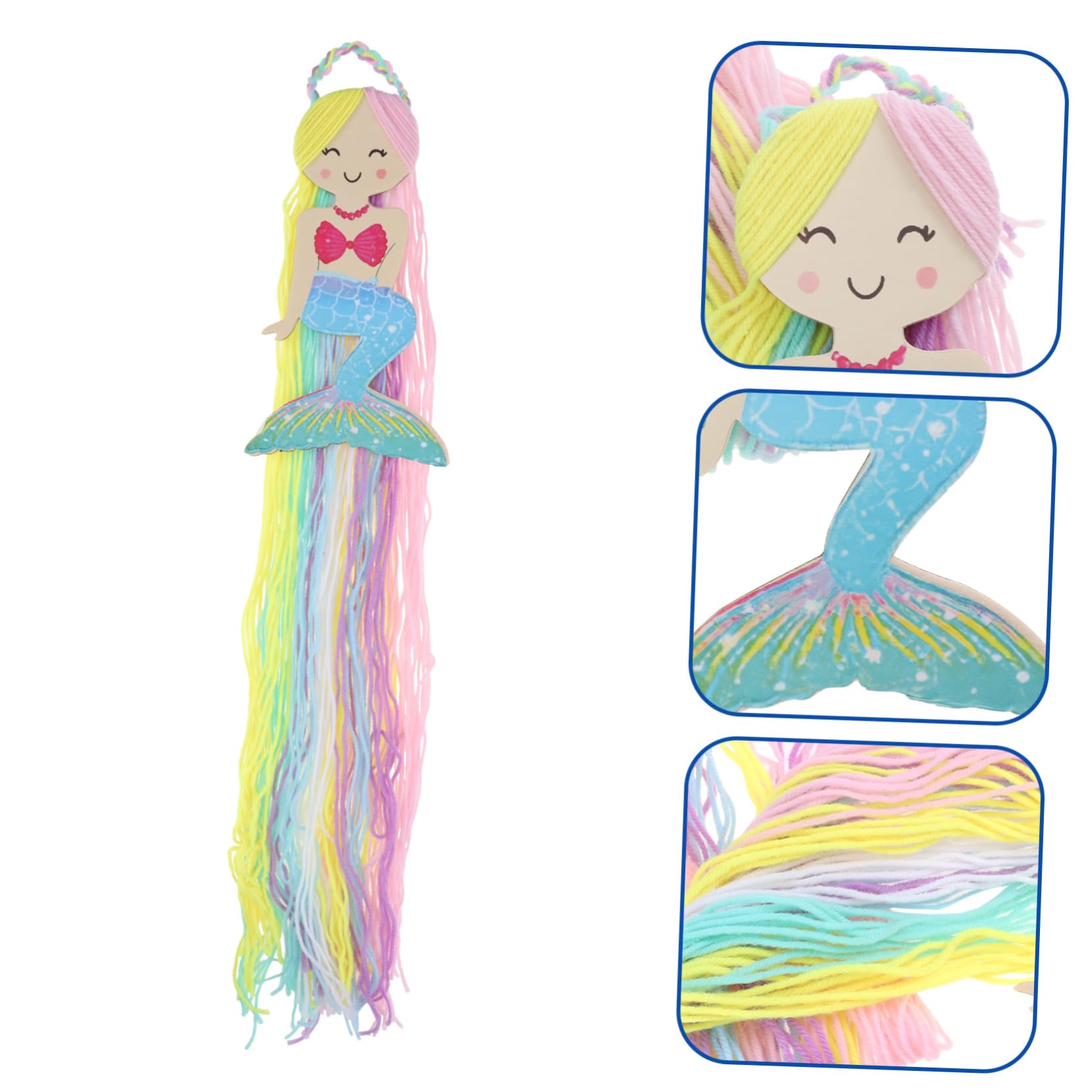 GANAZONO Hair Bow Holder Organizer Mermaid Wall Decor for Hairpin Hanging Holder with Tassel for Nursery Party Supplies Cute Hair Accessories Display