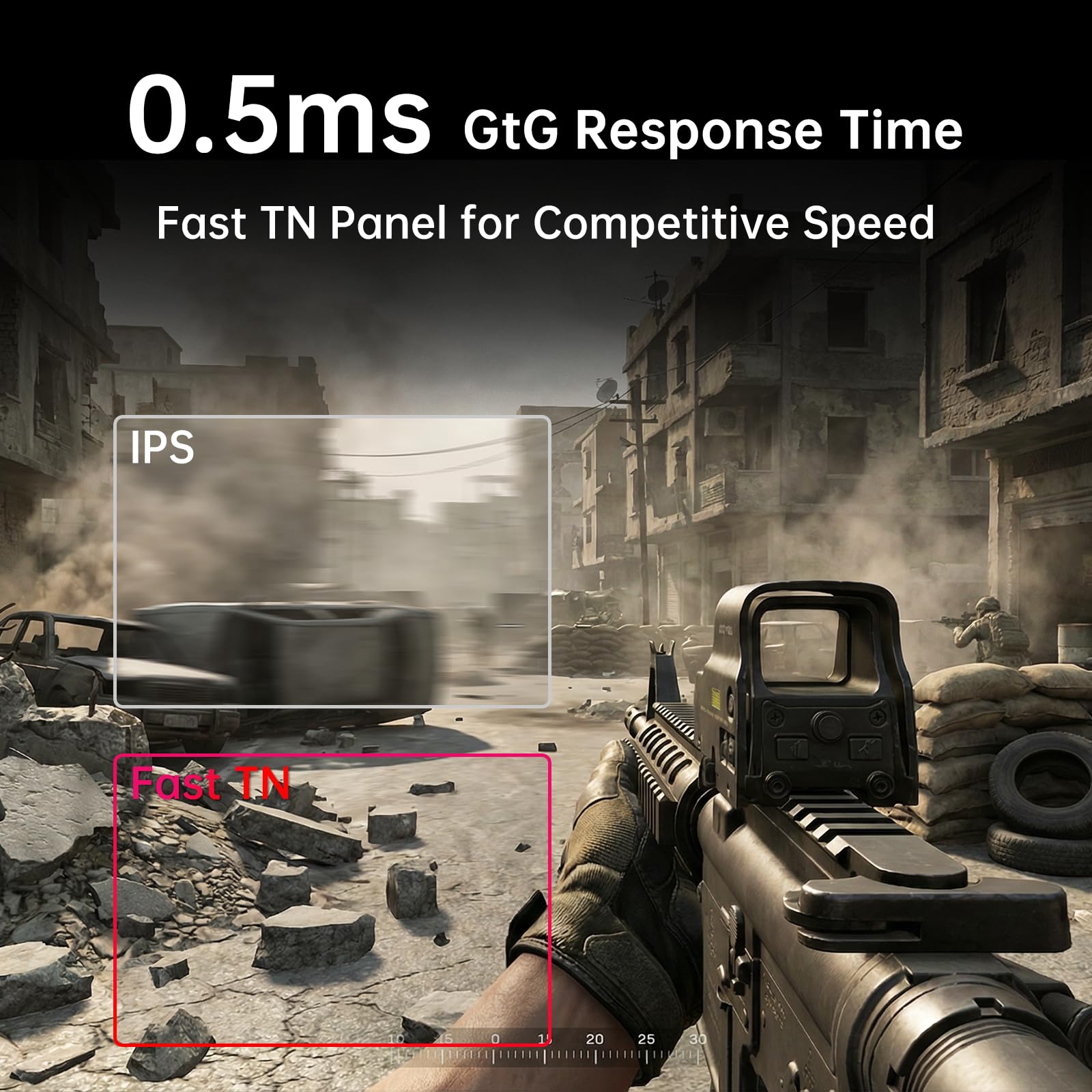 KTC 24.1 Inch 400Hz Gaming Monitor, Fast TN Panel, 1ms Response Time, 1000:1 Contrast, Adjustable Stand, Dual HDMI & DP Ports, Anti-Glare Hood, Integrated Headset Hook – Ideal for Esports