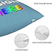 Vista 209 de Funda de almohada personalizada con nombre de texto fotográfico, funda de almohada impresa de dos lados para cumpleaños, Navidad, aniversario