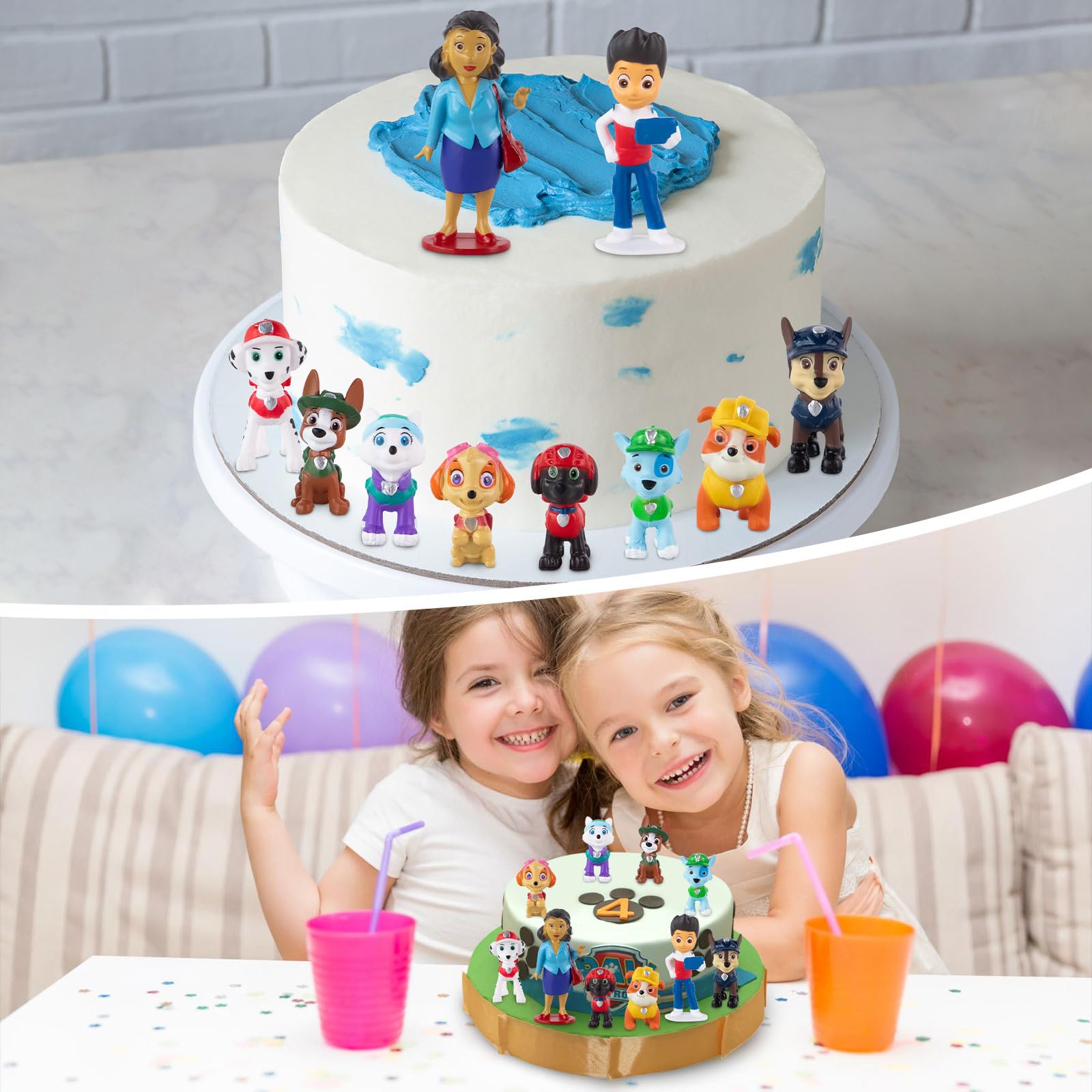 Tortenaufleger Set Mit 37 Figuren - Bunte Cupcake Deko Für Kindergeburtstage