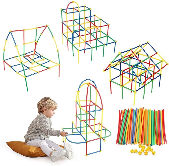 Buy SD BROTHERSBuilding Construction Puzzle Children's Puzzle Straw Blocks Pipette Stitching
