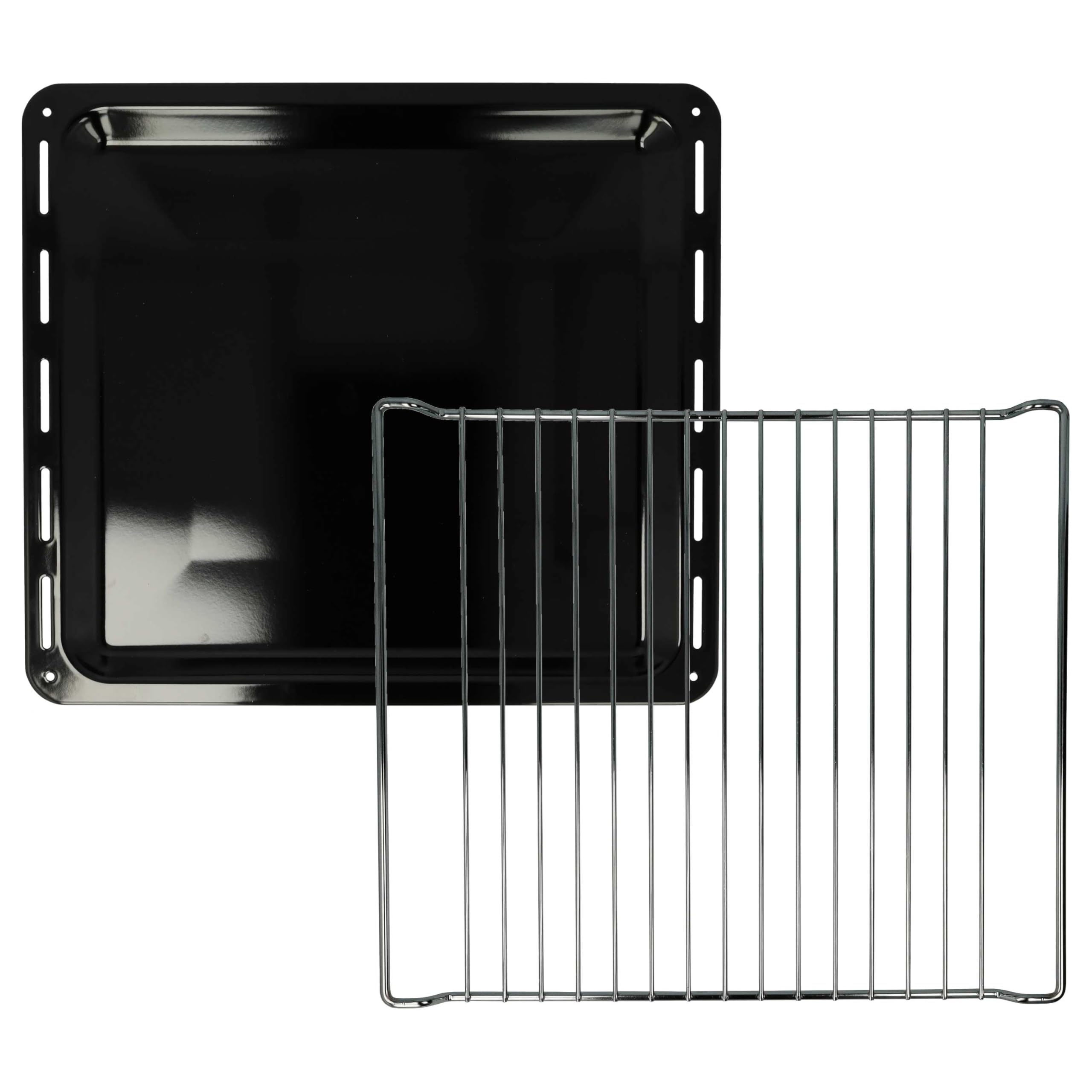 vhbw Set de 2 uds. (bandeja de horno, rejilla) compatible con Juno JOB66611X, JOC69611X, JH060B5, JH061B5, JOC69612X hornos - 42x37x2,3cm