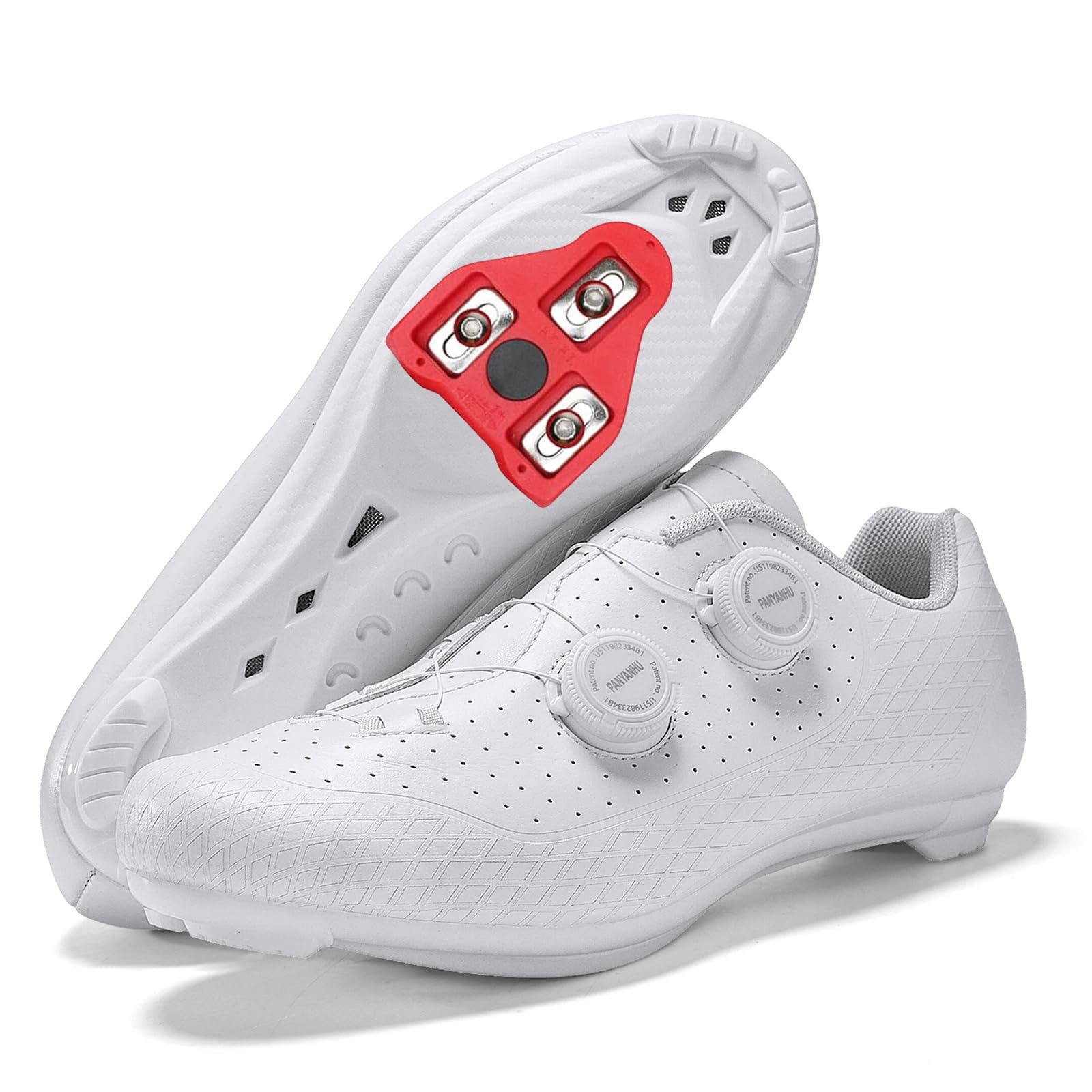 JiuQing Zapatillas Ciclismo Carretera Hombre Compatibles SPD-SL Bicicleta