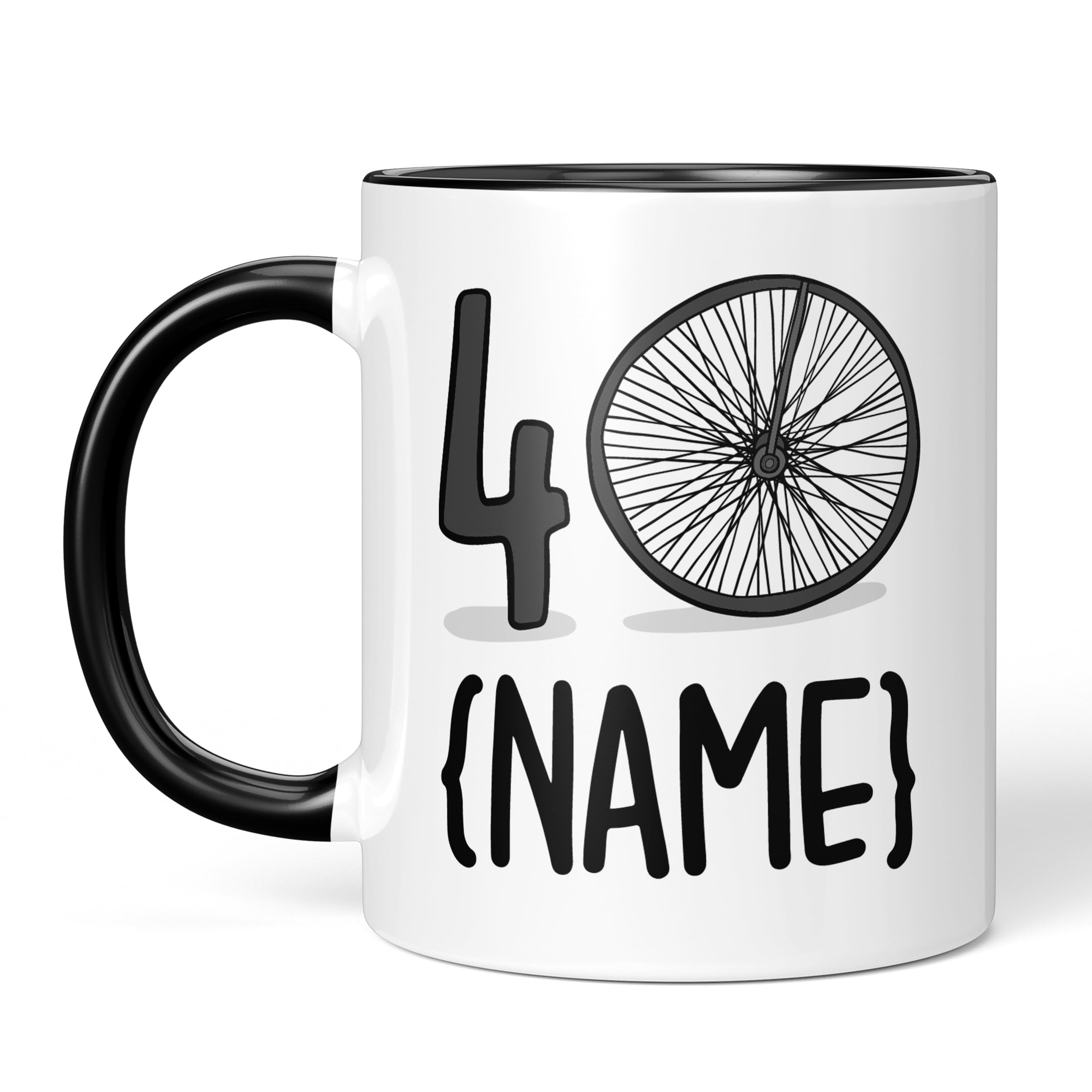 TeePee Creations Bike Milestone Mug (40th), Bike 40th Birthday, Funny Cycling Mug, Present for Mum, Gift for Dad, for Friend, Funny Birthday Gift, Cyclist Present