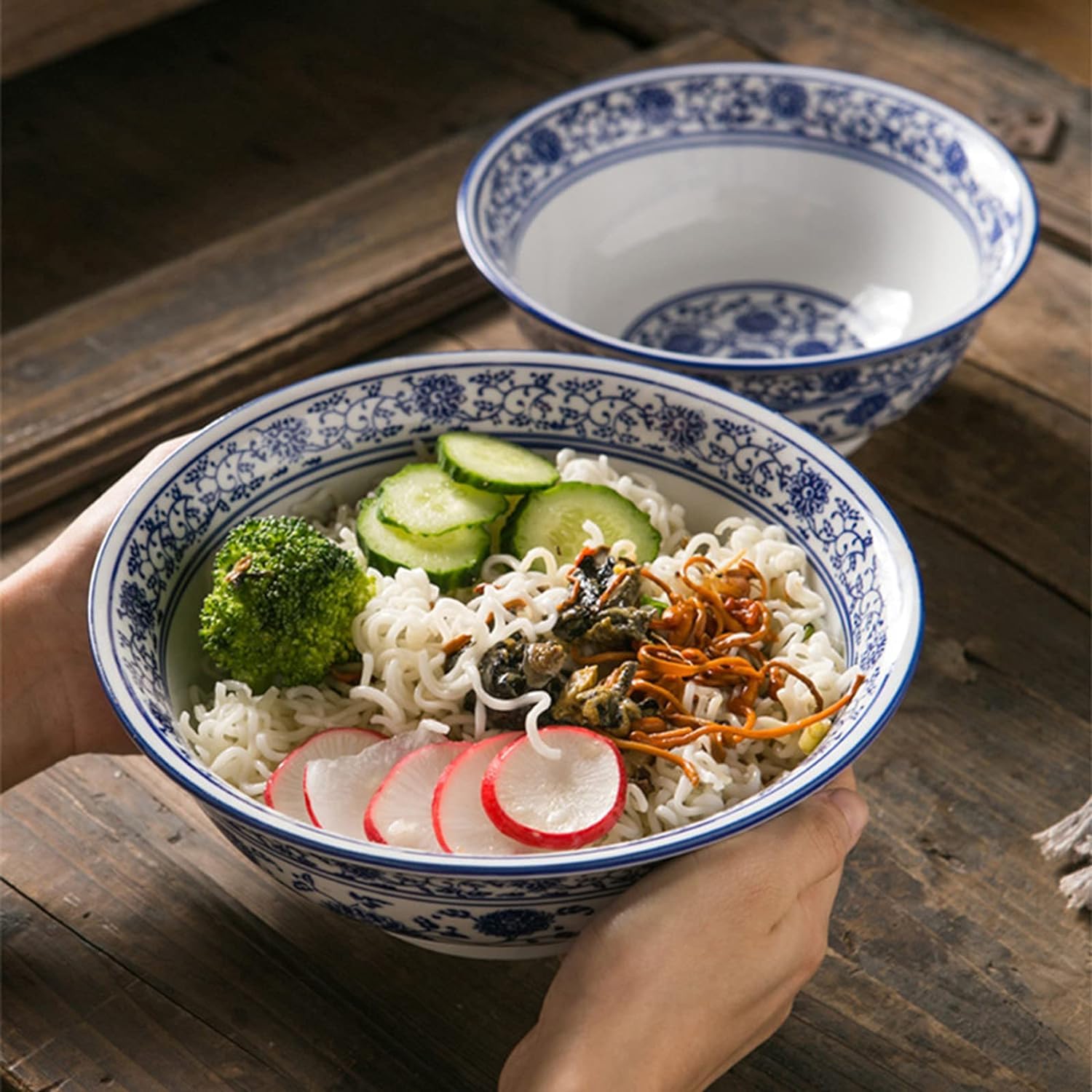 食器  soup bowl Amazon.com: Wcxixo Ceramic Soup Bowl, Chinese Retro Blue and White