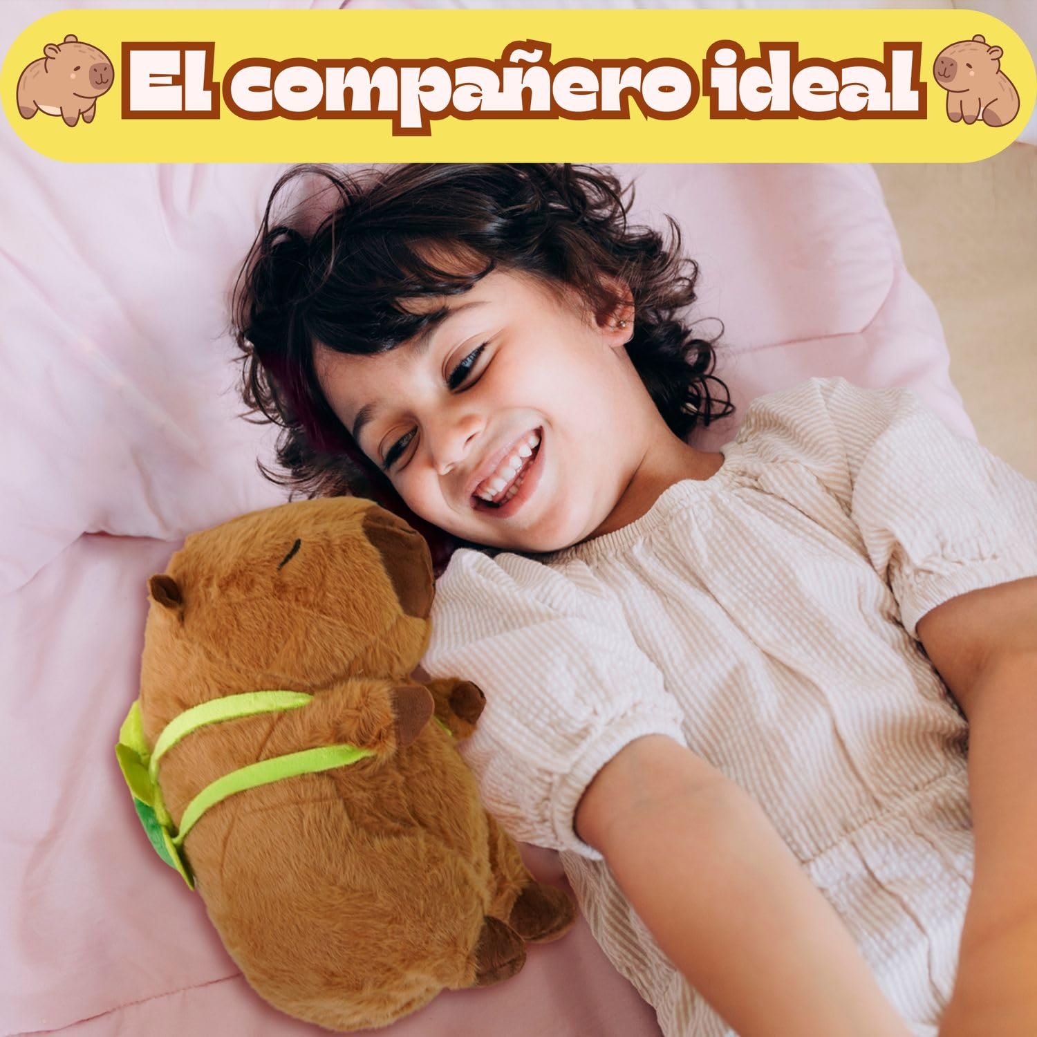 Peluche Capibara 25 cm | Capybara Kawaii Suave y Achuchable | Muñeco Capibara Peluche de Capibara Original y Tierno