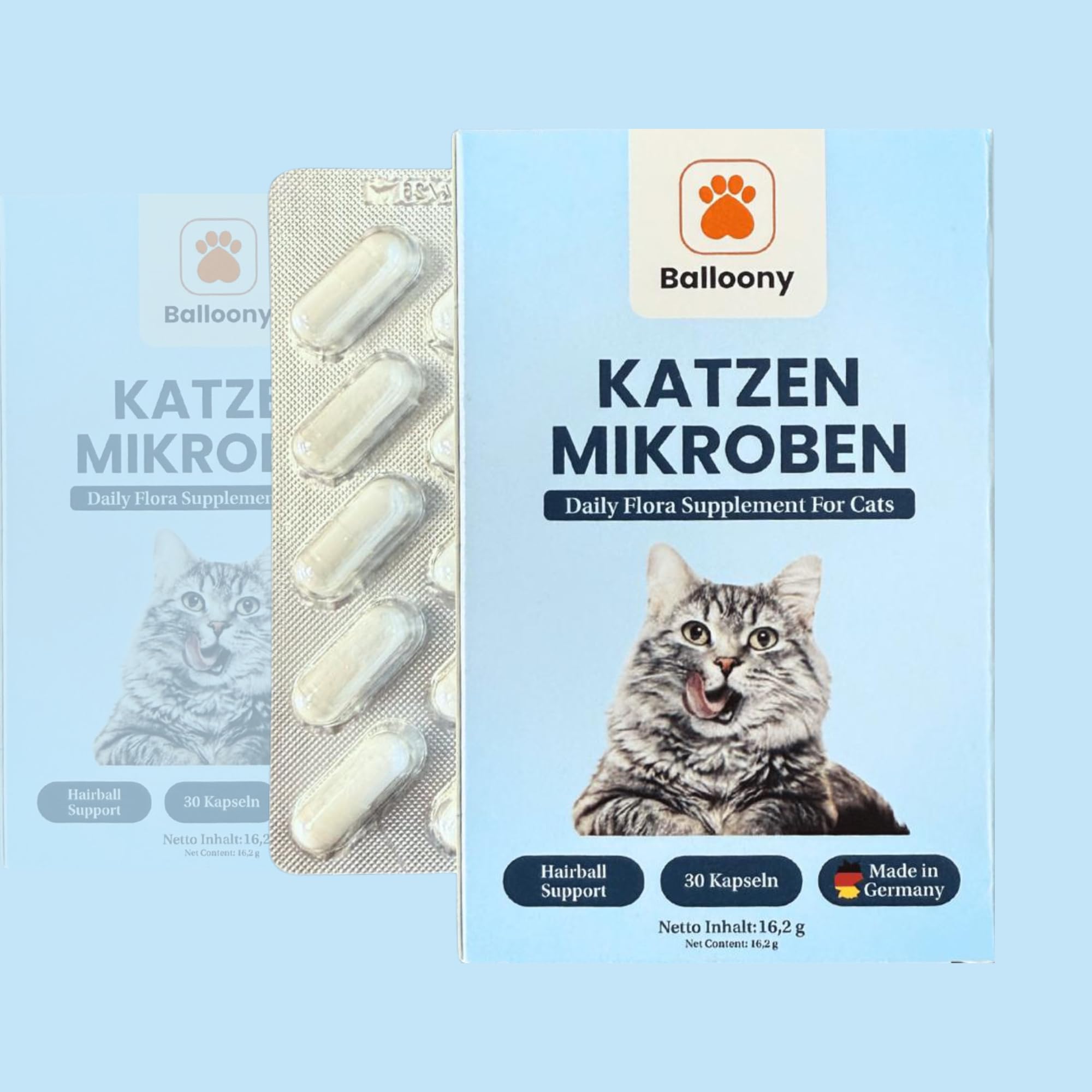 Katzen Mikroben – Premium Probiotika für eine optimale Darmgesundheit 16.2g (30 Kapseln)