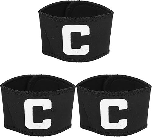 BESPORTBLE 3 unids Capitán Brazalete Mangas Brazo Fútbol Pulseras Elásticas Pulseras Ajustable Fútbol Accesorios C