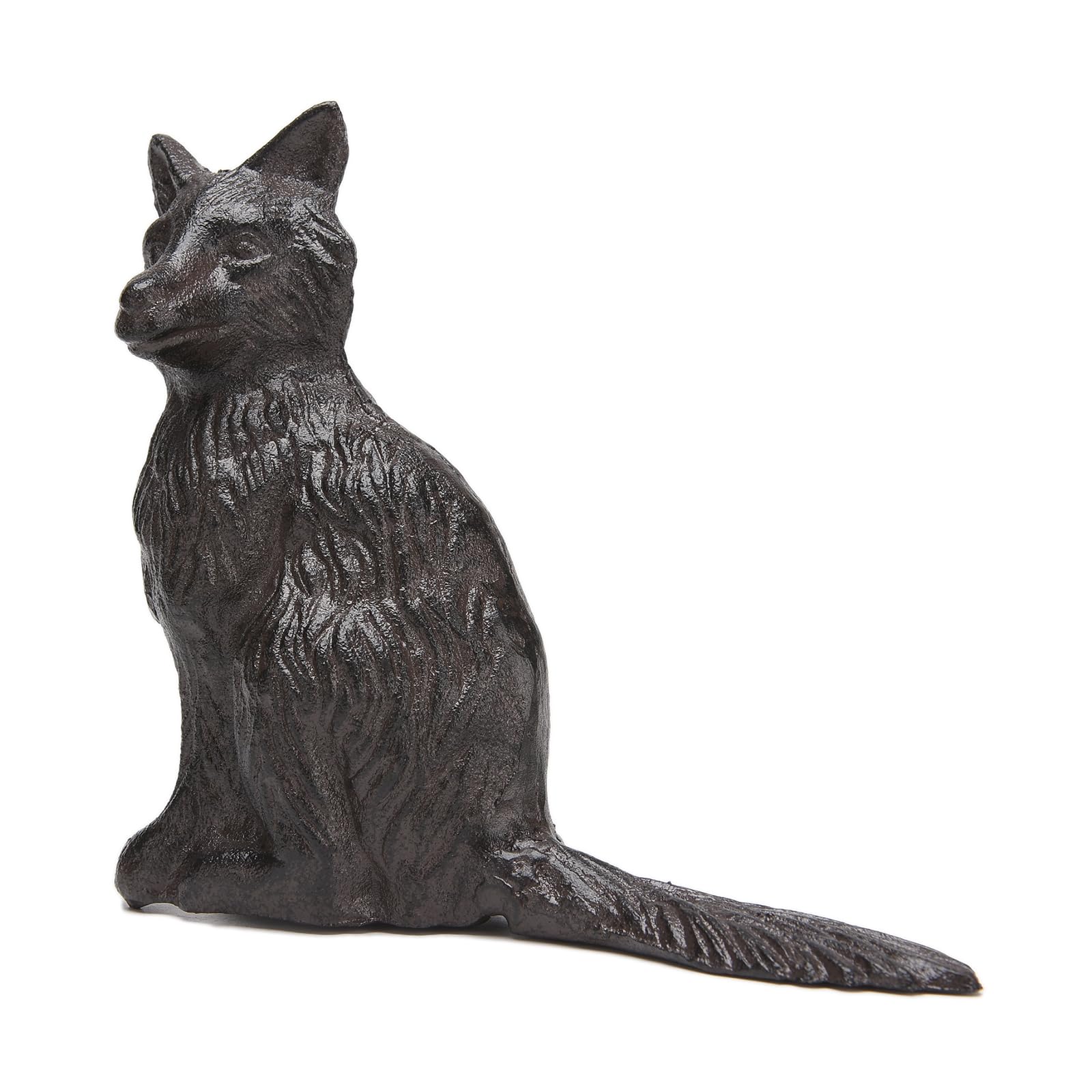BRASSTAR TQGJPT515 - Tope de puerta de hierro fundido con forma de zorro, resistente, soporte para ventana, hogar, oficina, tienda, granja, mansión, decoración, herramienta de utilidad
