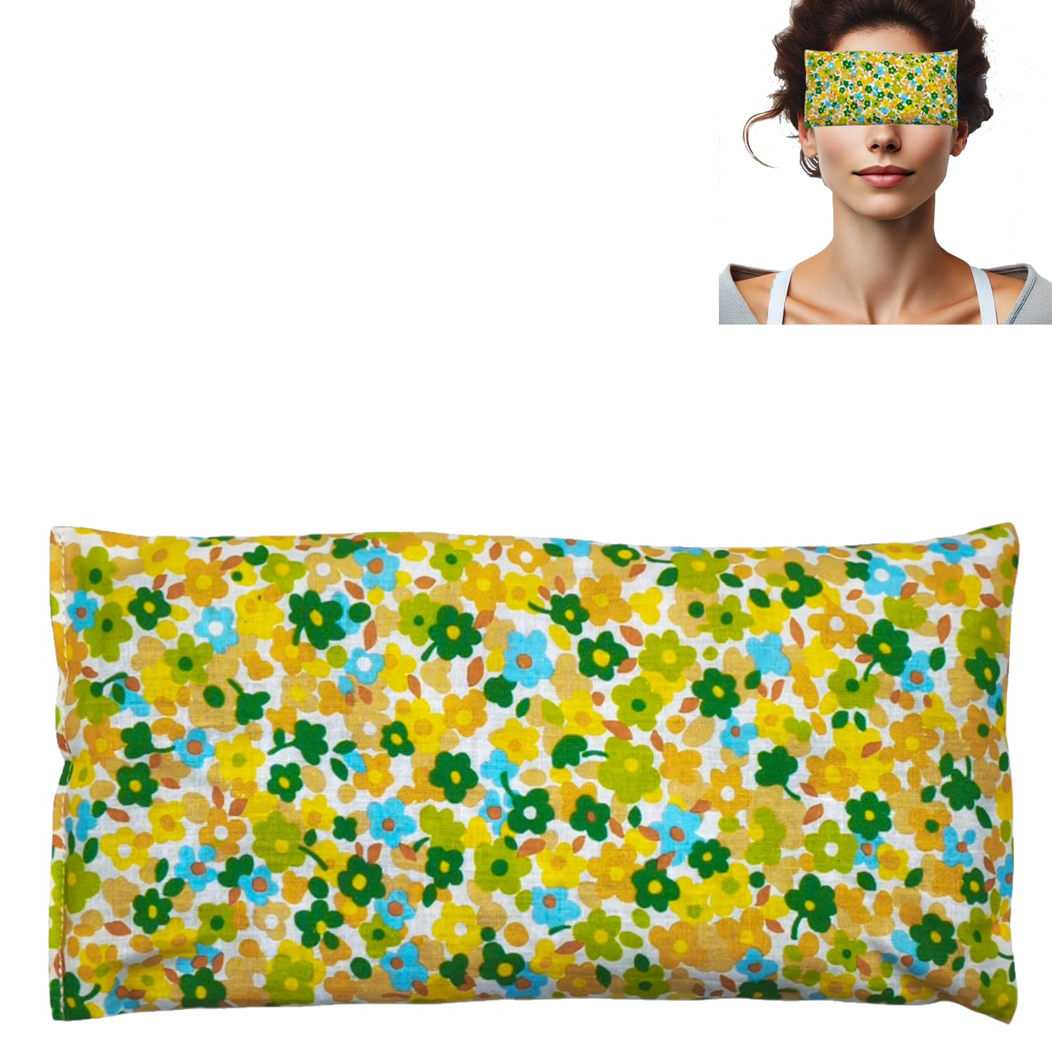 Cuscini per Gli Occhi Pack 6- Fiori 2026" | Semi di Lavanda e Riso | Yoga, Meditazione, rilassamento, Riposo oculare...